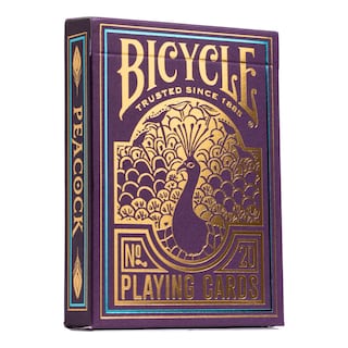 Foto 1 | Baraja De Cartas Para Bicicleta, Diseño De Pavo Real, Lámina Fría, Color Morado, De Primera Calidad - Venta Interna