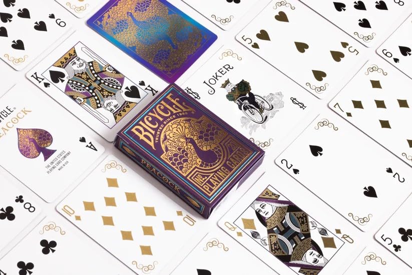 Foto 3 pulgar | Baraja De Cartas Para Bicicleta, Diseño De Pavo Real, Lámina Fría, Color Morado, De Primera Calidad - Venta Interna
