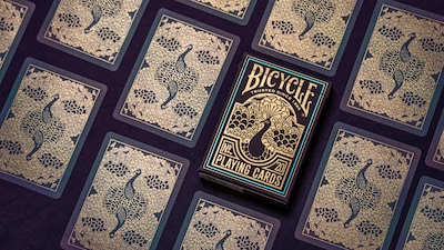 Foto 4 | Baraja De Cartas Para Bicicleta, Diseño De Pavo Real, Lámina Fría, Color Morado, De Primera Calidad - Venta Interna