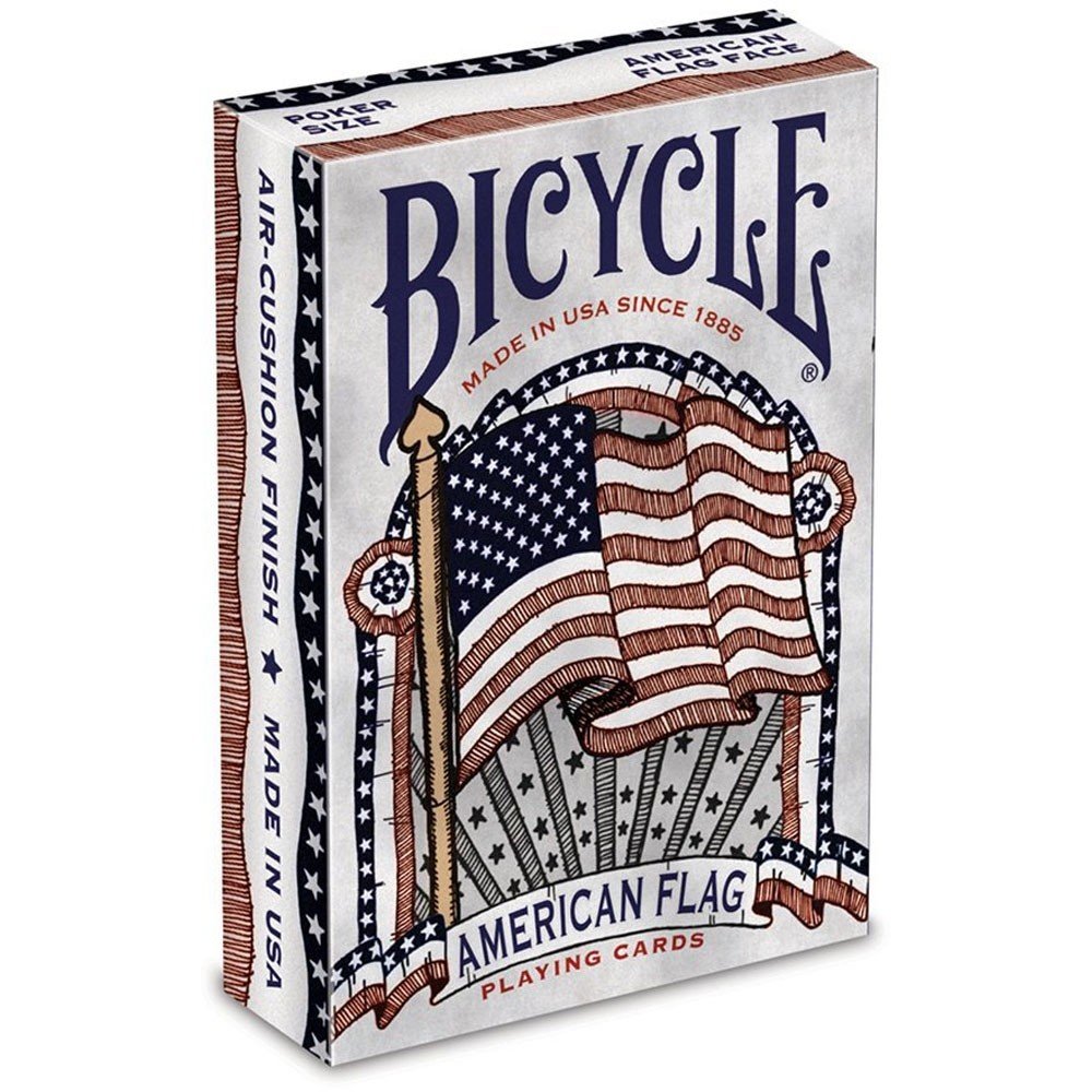 Juego De Cartas Para Bicicleta Con Bandera Americana, Tamaño 10 O Más Años - Venta Internacional.