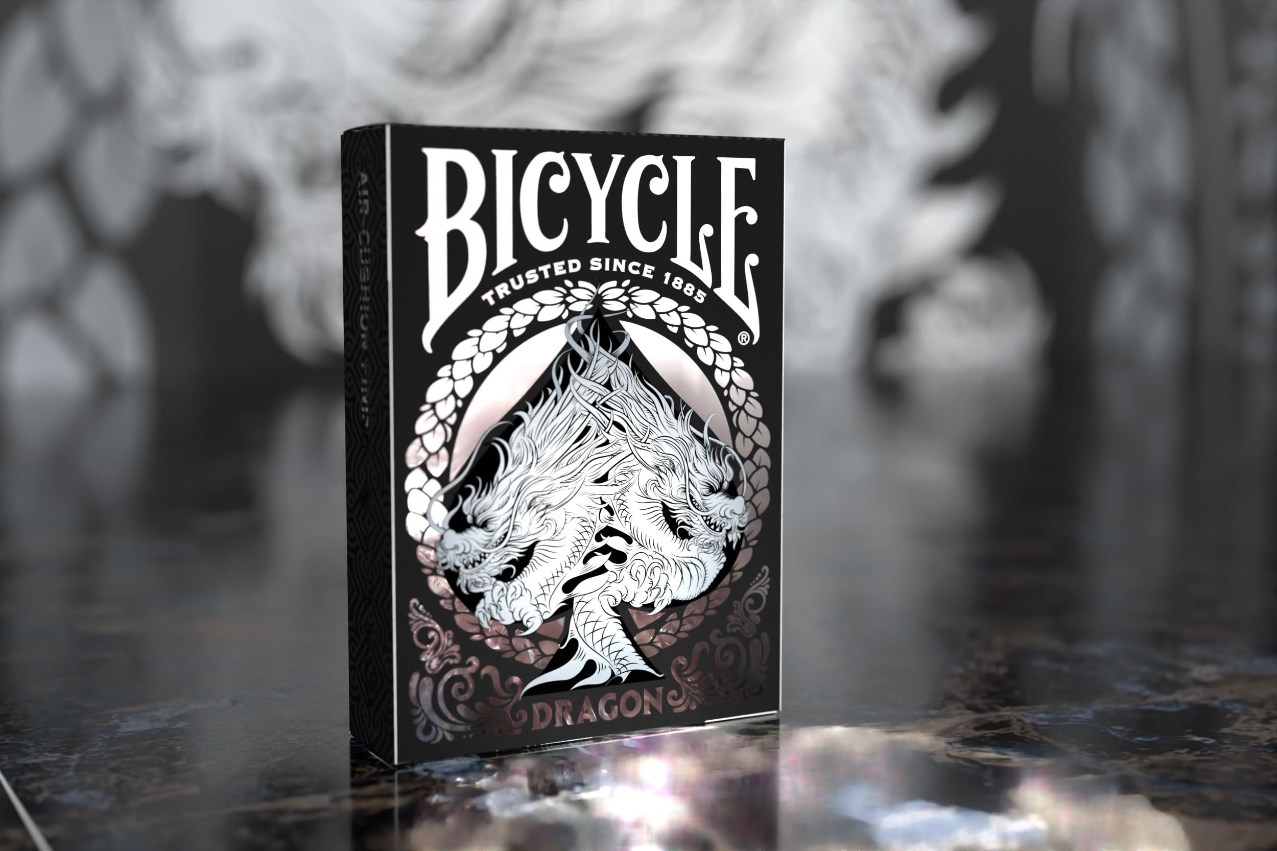 Foto 3 pulgar | Juego De Cartas Para Bicicleta, Dragón Negro, Plateado, Lámina Premium - Venta Internacional.