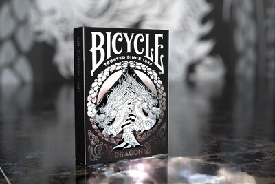 Foto 2 | Juego De Cartas Para Bicicleta, Dragón Negro, Plateado, Lámina Premium - Venta Internacional.