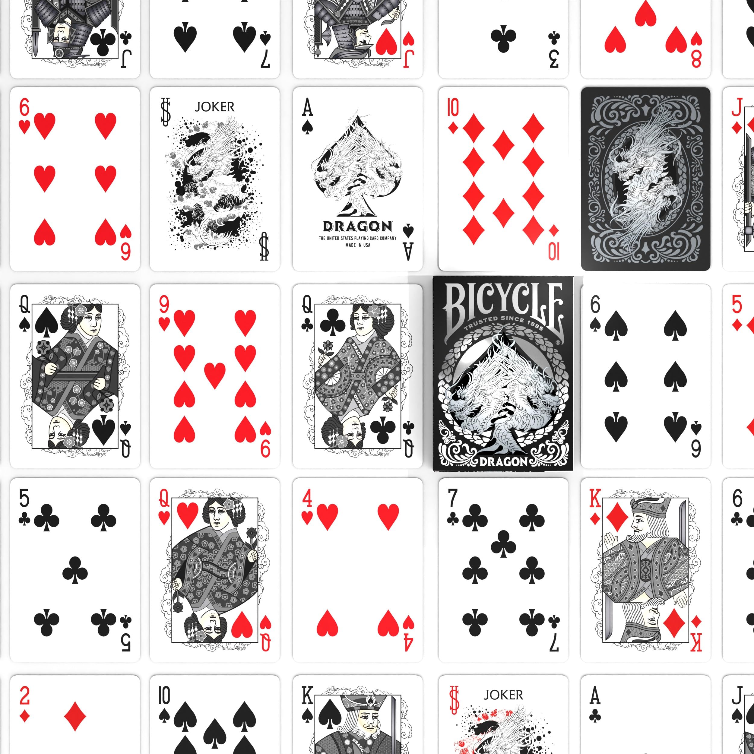 Foto 4 pulgar | Juego De Cartas Para Bicicleta, Dragón Negro, Plateado, Lámina Premium - Venta Internacional.