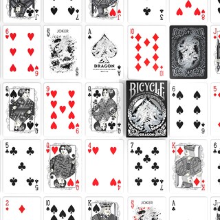 Foto 3 | Juego De Cartas Para Bicicleta, Dragón Negro, Plateado, Lámina Premium - Venta Internacional.