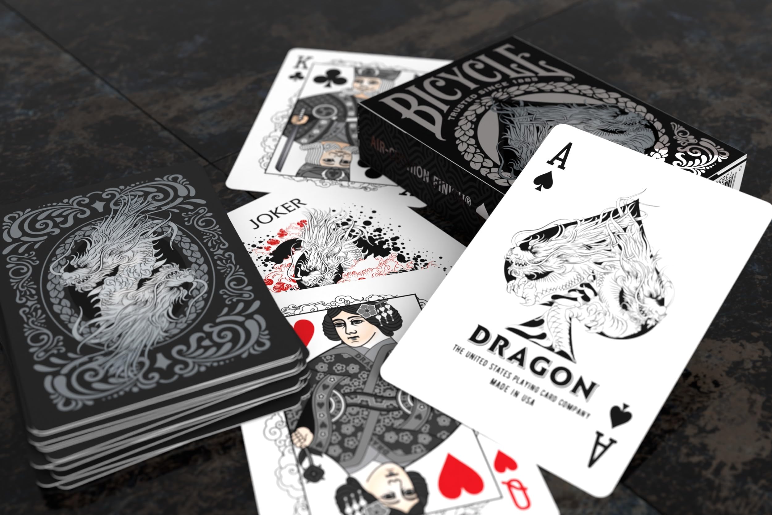 Foto 5 pulgar | Juego De Cartas Para Bicicleta, Dragón Negro, Plateado, Lámina Premium - Venta Internacional.
