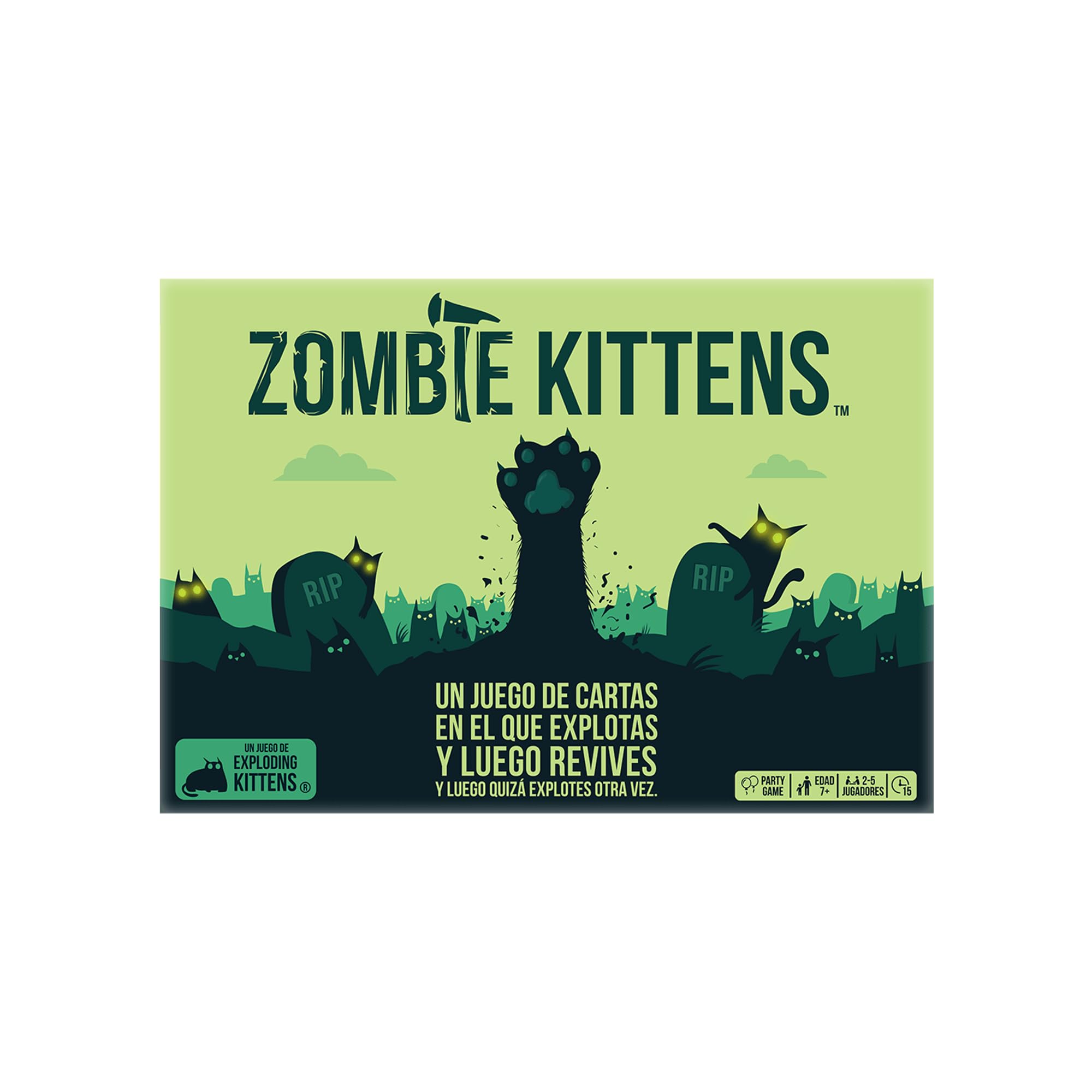 Foto 2 pulgar | Juego De Cartas Exploding Kittens Zombie Kittens Para Todas Las Edades - Venta Internacional.