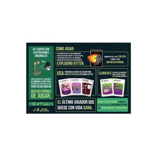 Foto 2 | Juego De Cartas Exploding Kittens Zombie Kittens Para Todas Las Edades - Venta Internacional.