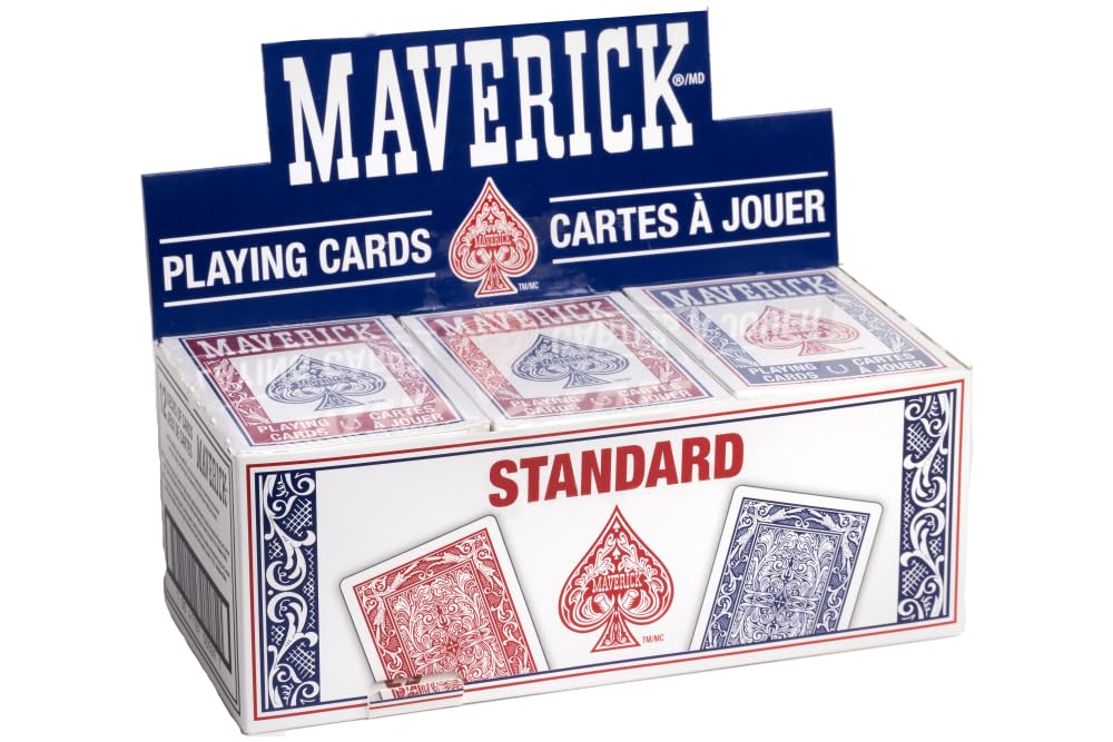 Foto 2 pulgar | Juego De Cartas Maverick Standard Index, Rojo Y Azul, Paquete De 12 - Venta Internacional.