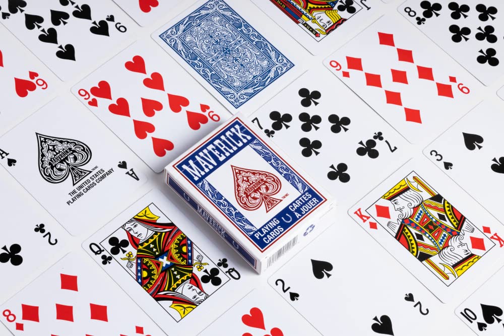 Foto 7 pulgar | Juego De Cartas Maverick Standard Index, Rojo Y Azul, Paquete De 12 - Venta Internacional.