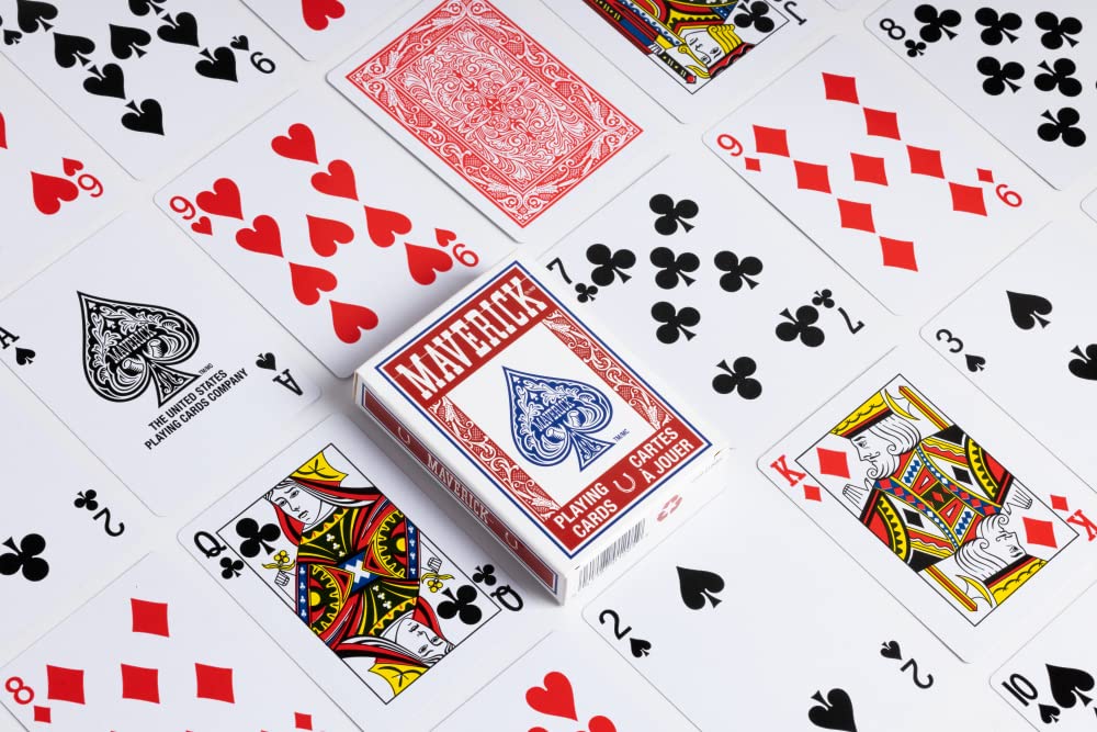 Foto 8 pulgar | Juego De Cartas Maverick Standard Index, Rojo Y Azul, Paquete De 12 - Venta Internacional.