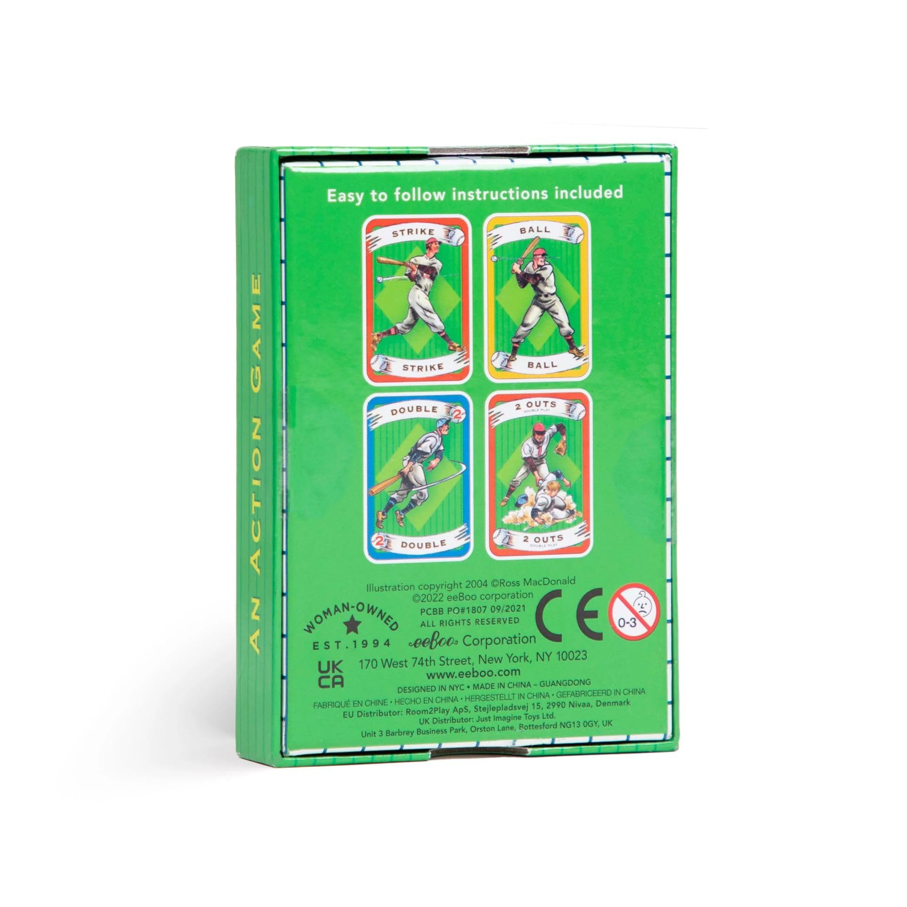 Foto 3 pulgar | Juego De Cartas De Béisbol Eeboo Con Campo Para Niños Mayores De 5 Años - Venta Internacional.