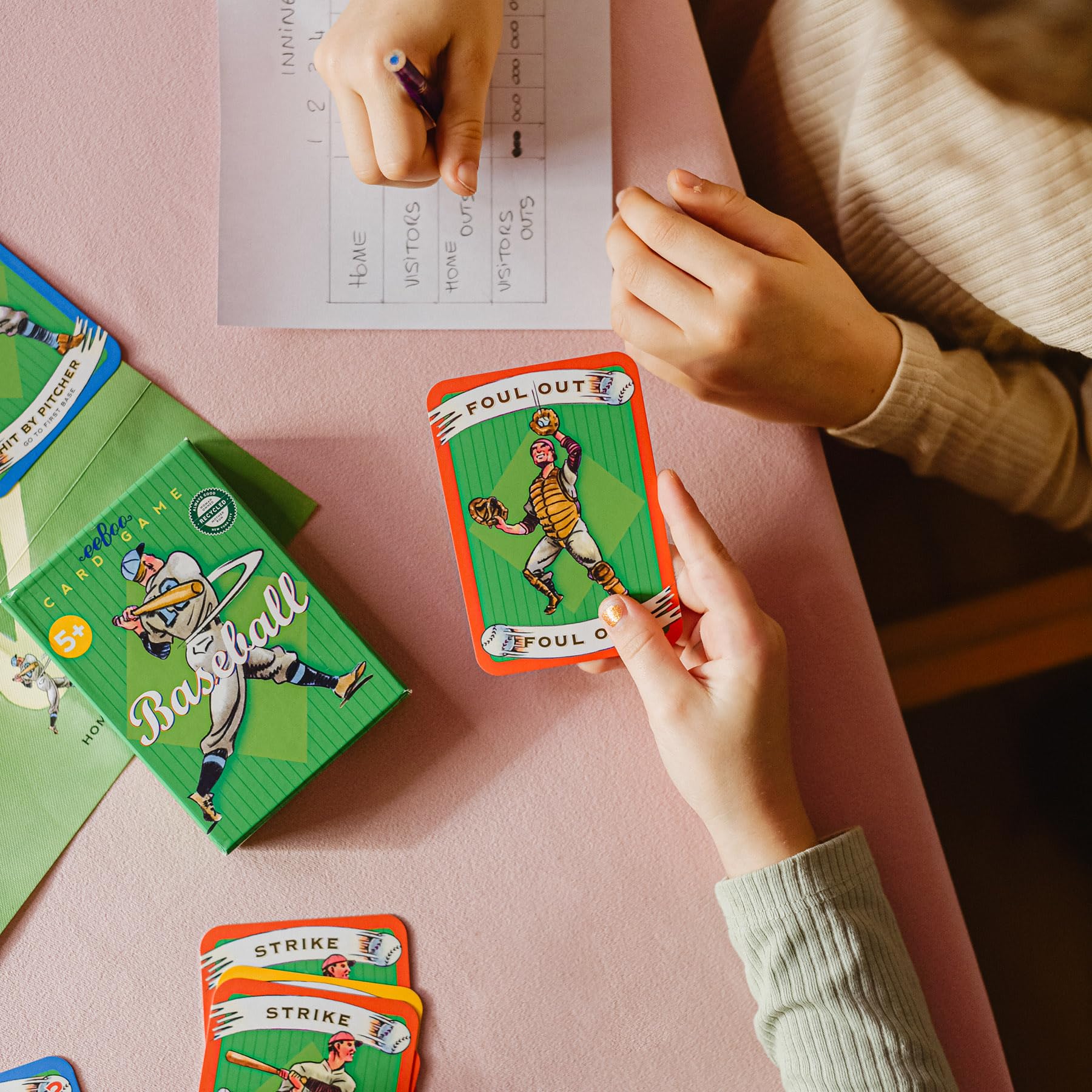 Foto 6 pulgar | Juego De Cartas De Béisbol Eeboo Con Campo Para Niños Mayores De 5 Años - Venta Internacional.