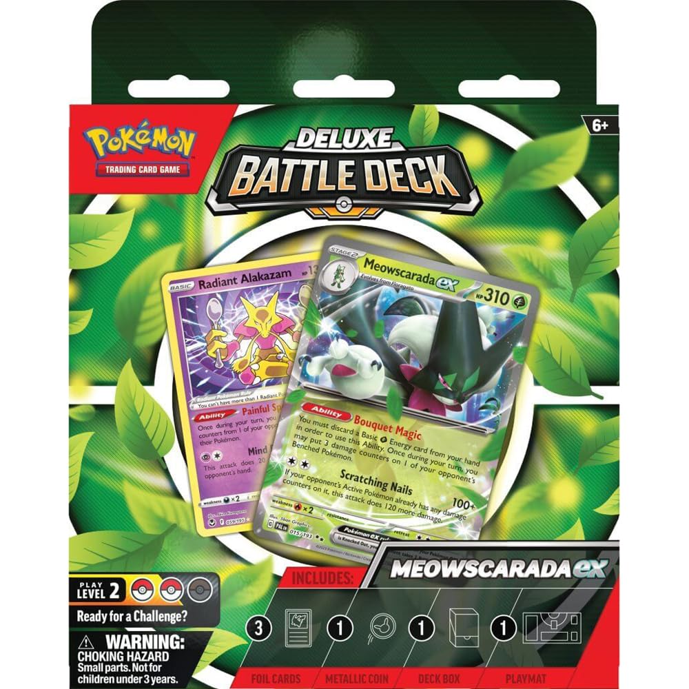 Foto 2 | Juego De Cartas Coleccionables Pokemon Meowscarada/quaquaval Ex Deck - Venta Internacional.
