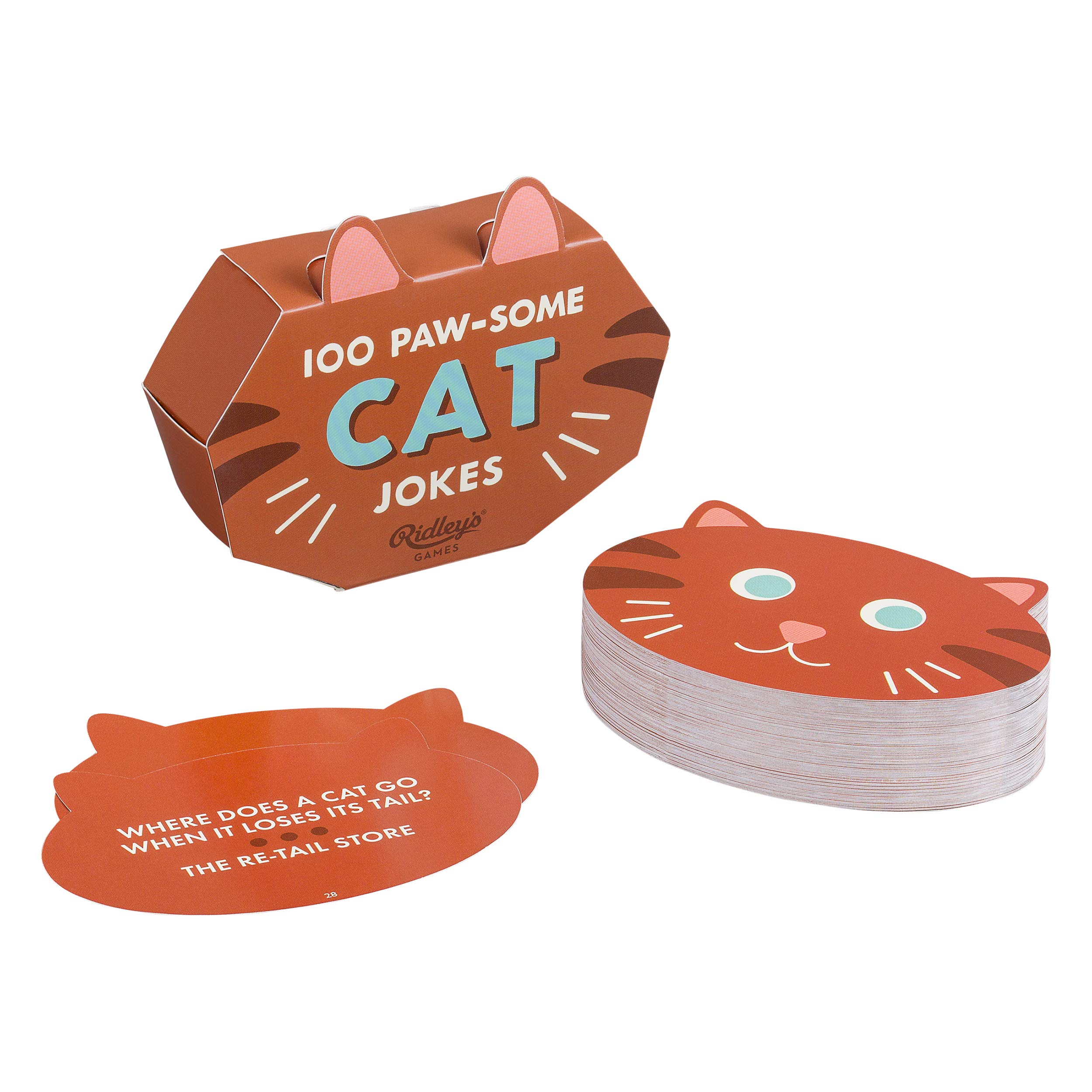 Foto 2 pulgar | Joke Cards Ridley's 100 Tarjetas De Broma Con Forma De Gato Para Niños Y Adultos - Venta Internacional.