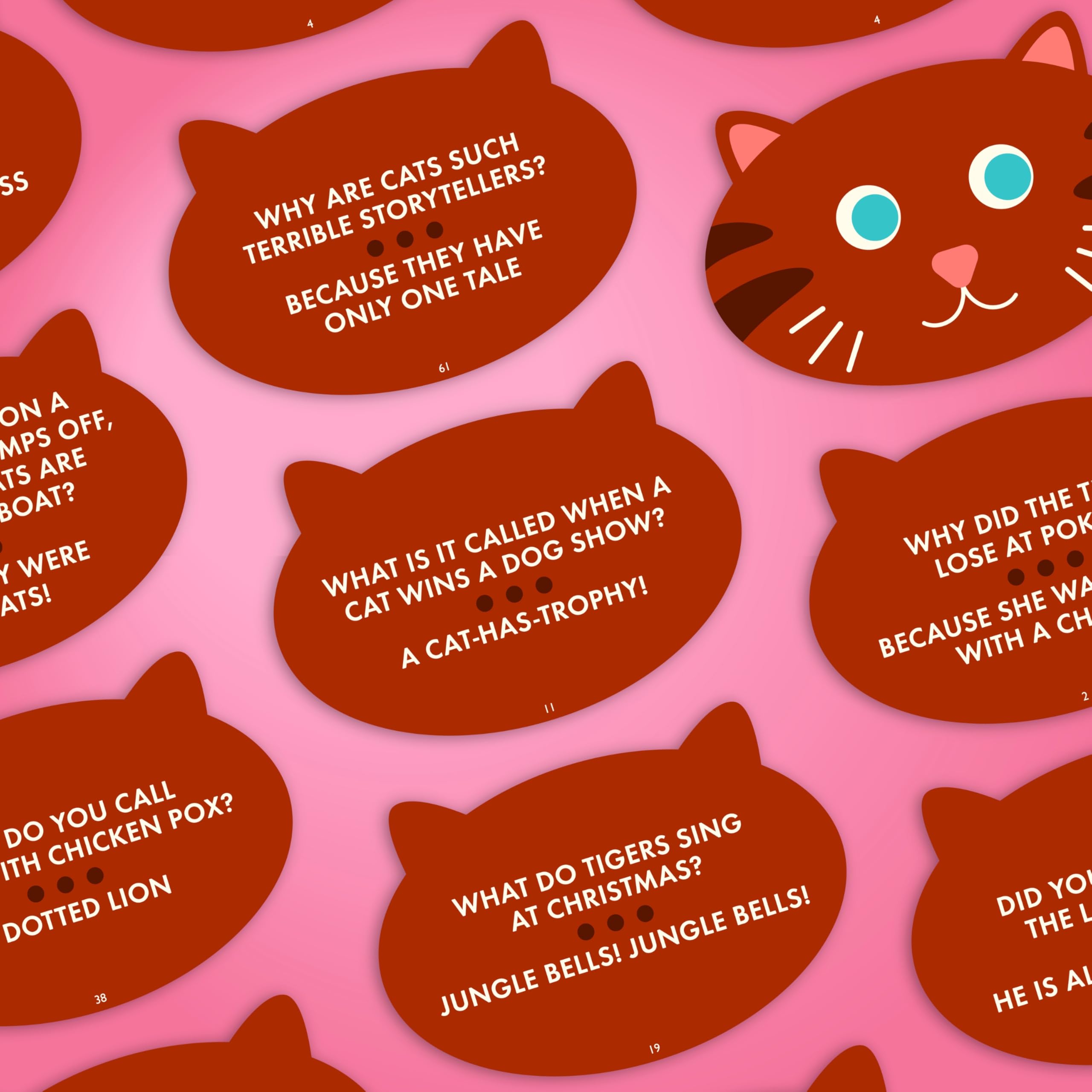 Foto 6 pulgar | Joke Cards Ridley's 100 Tarjetas De Broma Con Forma De Gato Para Niños Y Adultos - Venta Internacional.