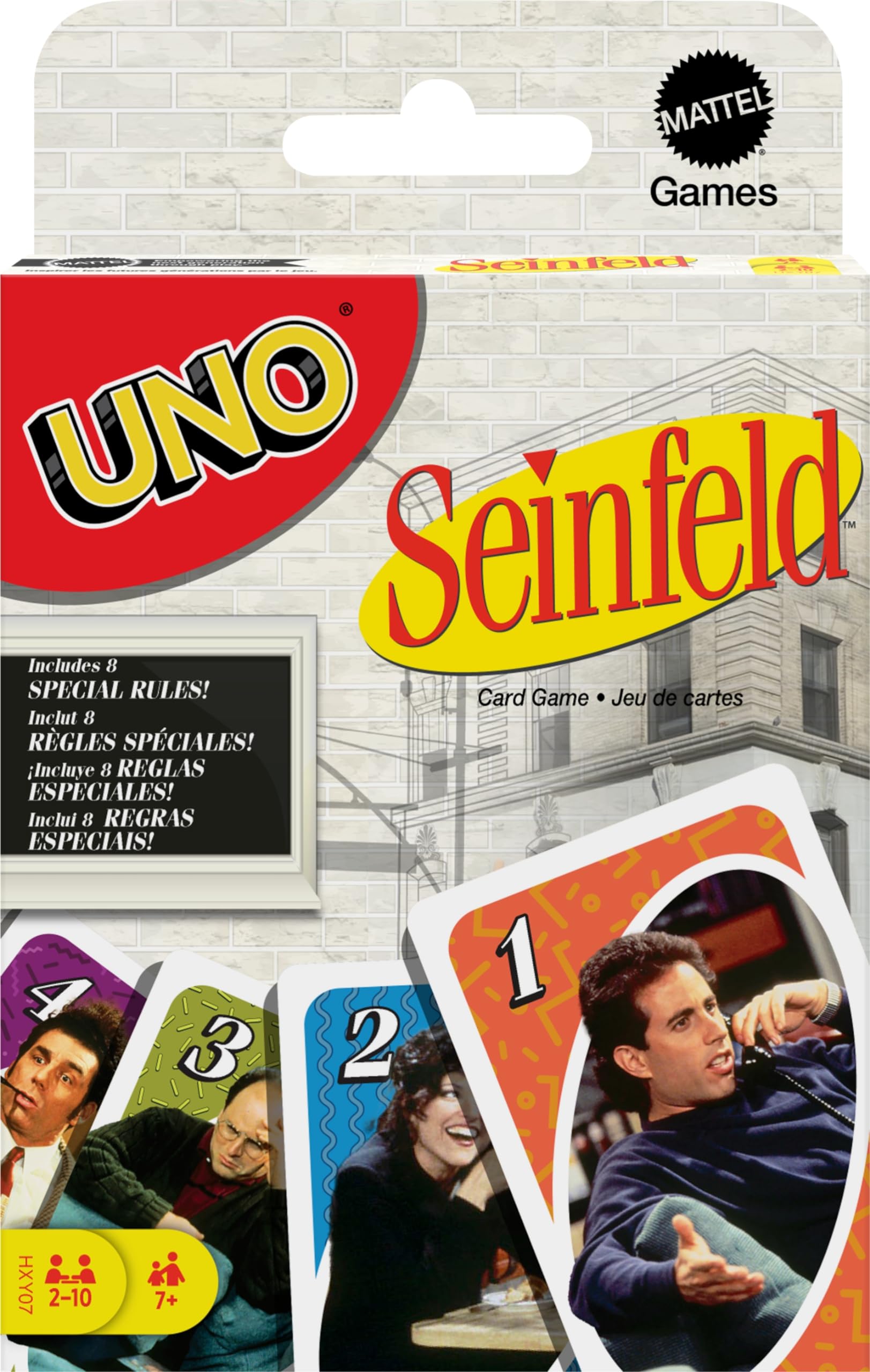 Foto 2 pulgar | Juego De Cartas Mattel Games Uno Seinfeld Con Regla Especial Para Niños Mayores De 7 Años - Venta Internacional.