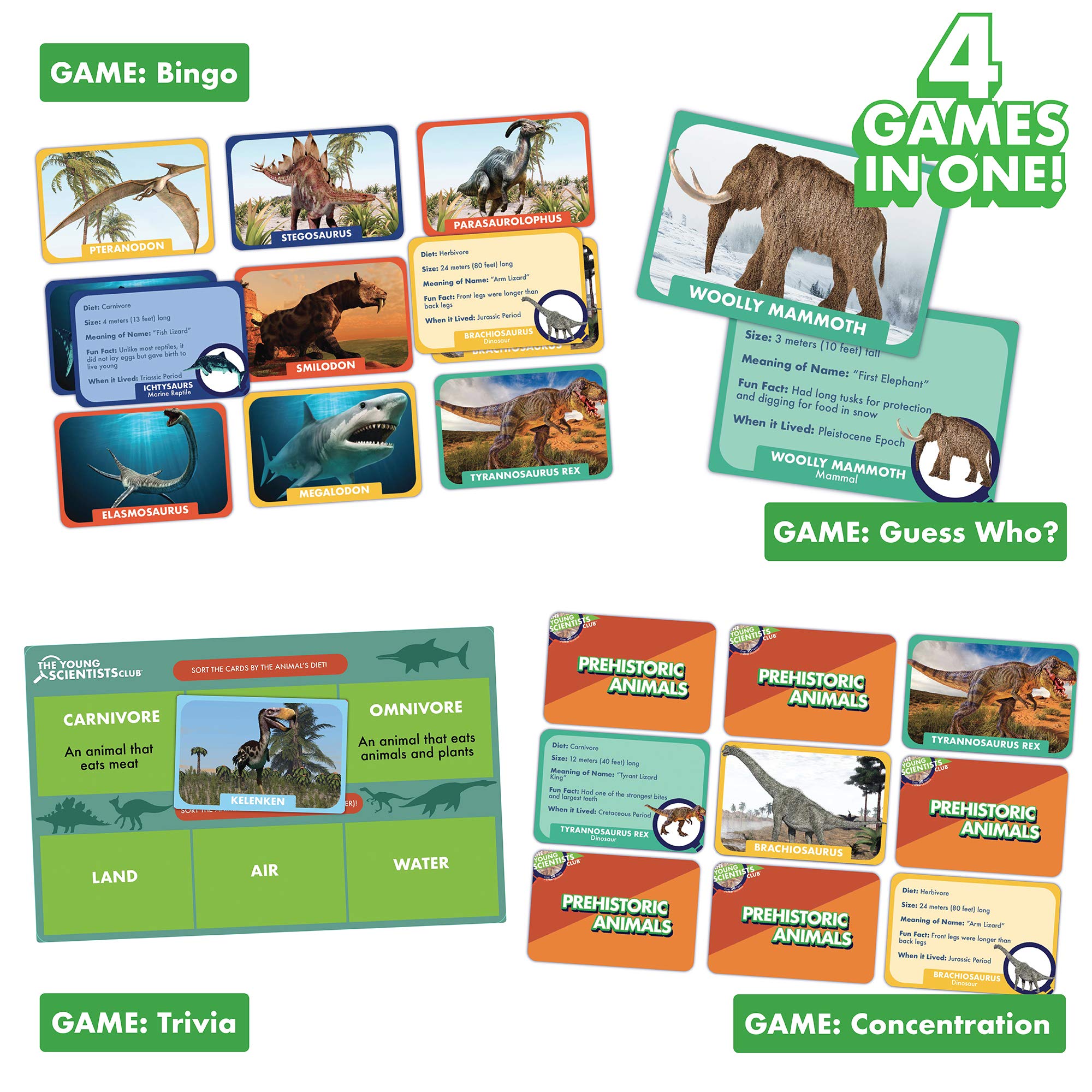 Foto 4 pulgar | Juegos De Cartas The Young Scientist Prehistoric Animal Age 5+ - Venta Internacional.