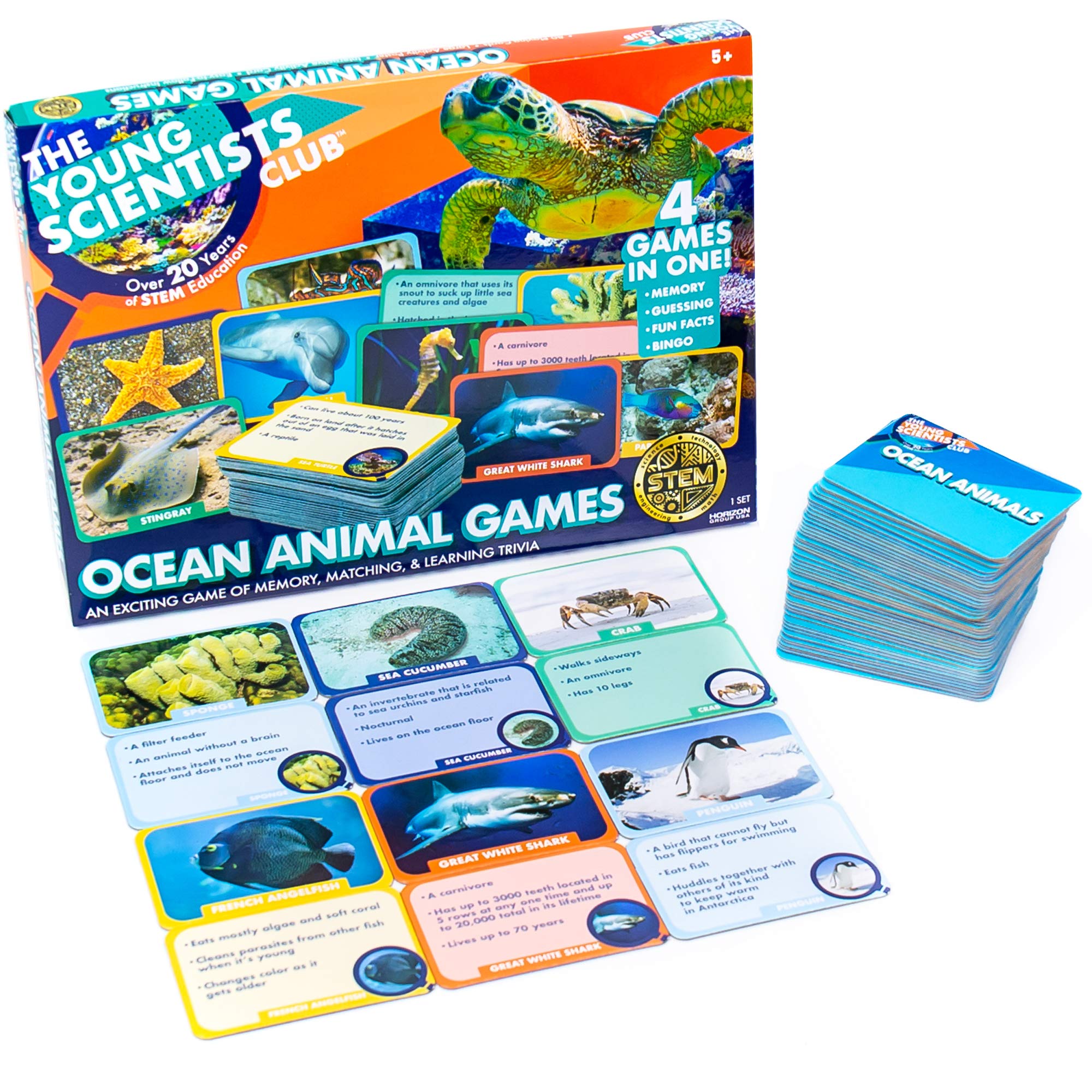 Foto 2 pulgar | Juegos De Cartas The Young Scientist Ocean Animal Age 5+ Kids - Venta Internacional.