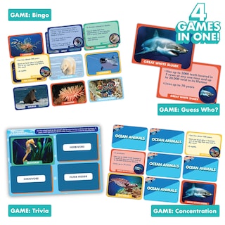Foto 3 | Juegos De Cartas The Young Scientist Ocean Animal Age 5+ Kids - Venta Internacional.