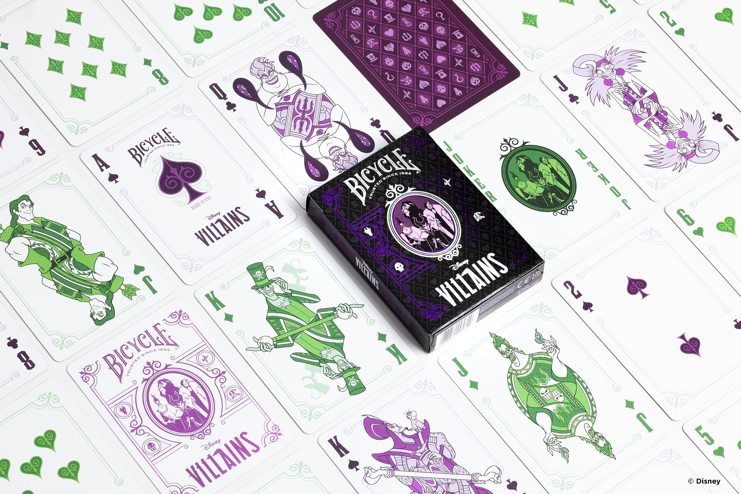Foto 4 pulgar | Juego De Cartas En Bicicleta Con Villanos De Disney Con 12 Personajes - Venta Internacional.