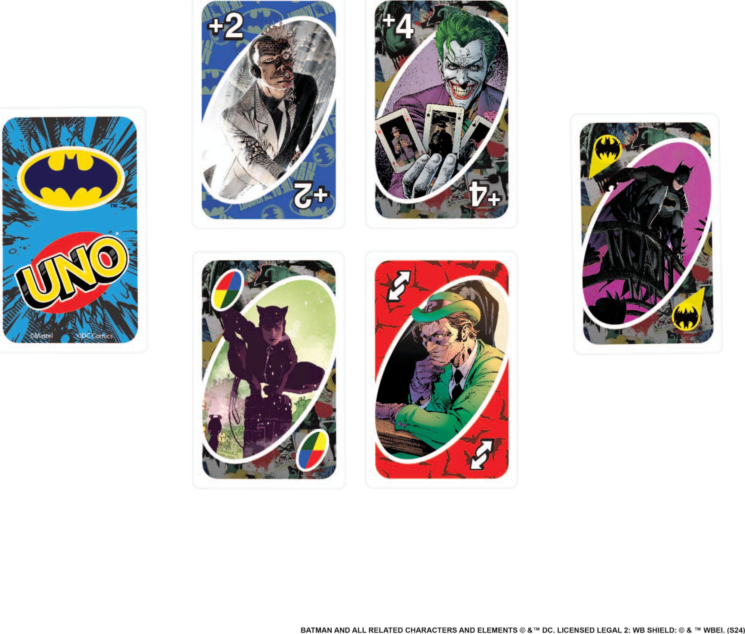 Foto 4 pulgar | Juego De Cartas Mattel Games Uno Batman Comics Para Niños Y Adultos - Venta Internacional.