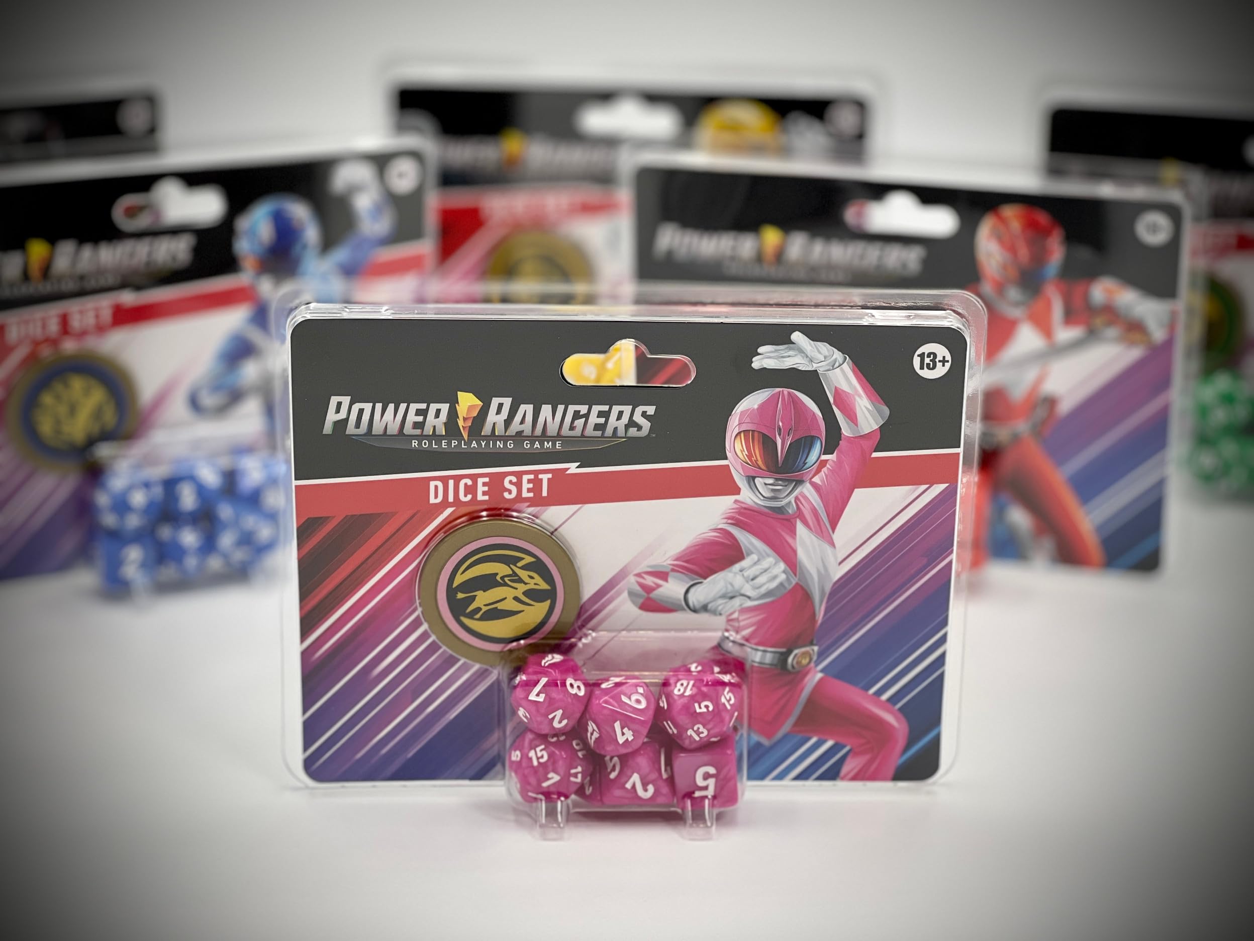 Foto 4 pulgar | Juego De Rol Dice Set Renegade Game Studios Rangers, Color Rosa - Venta Internacional.