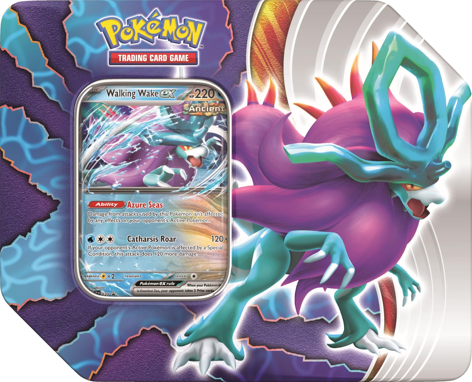 Foto 1 | Juego De Cartas Coleccionables Pokemon Paradox Clash Tin Iron Leaves Ex - Venta Internacional.