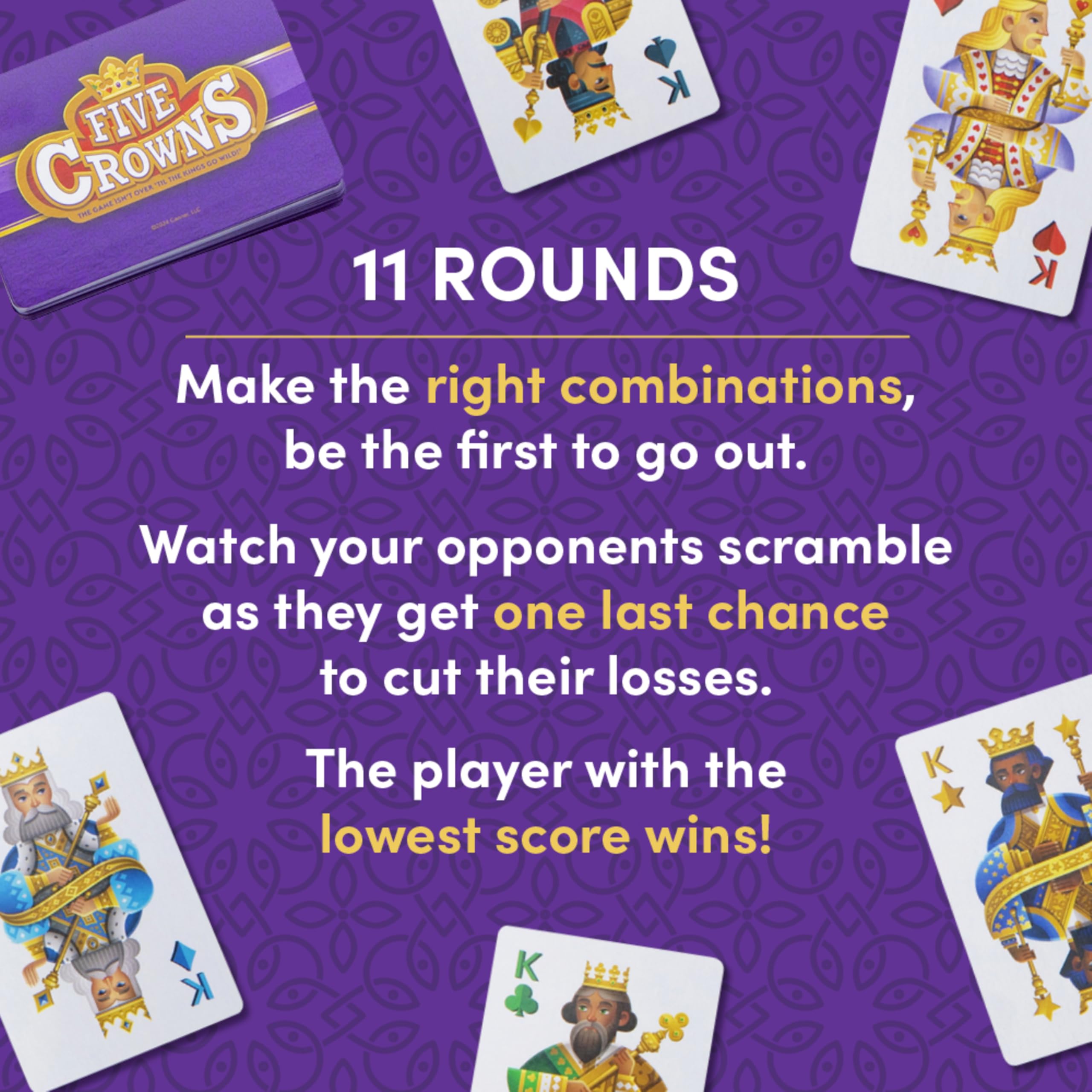 Foto 5 pulgar | Juego De Cartas Playmonster Five Crowns Collectible Tin Kids 8+ - Venta Internacional.