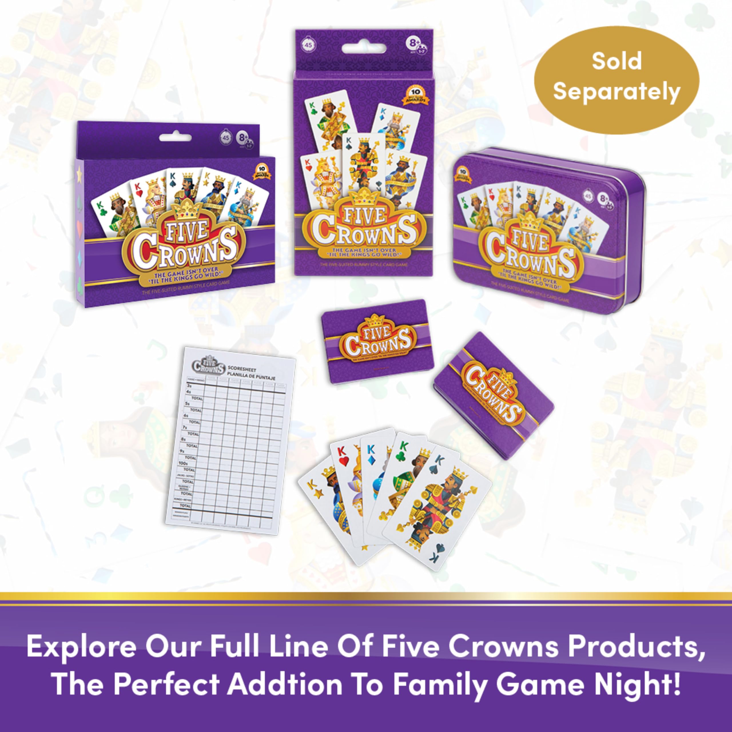 Foto 8 pulgar | Juego De Cartas Playmonster Five Crowns Collectible Tin Kids 8+ - Venta Internacional.