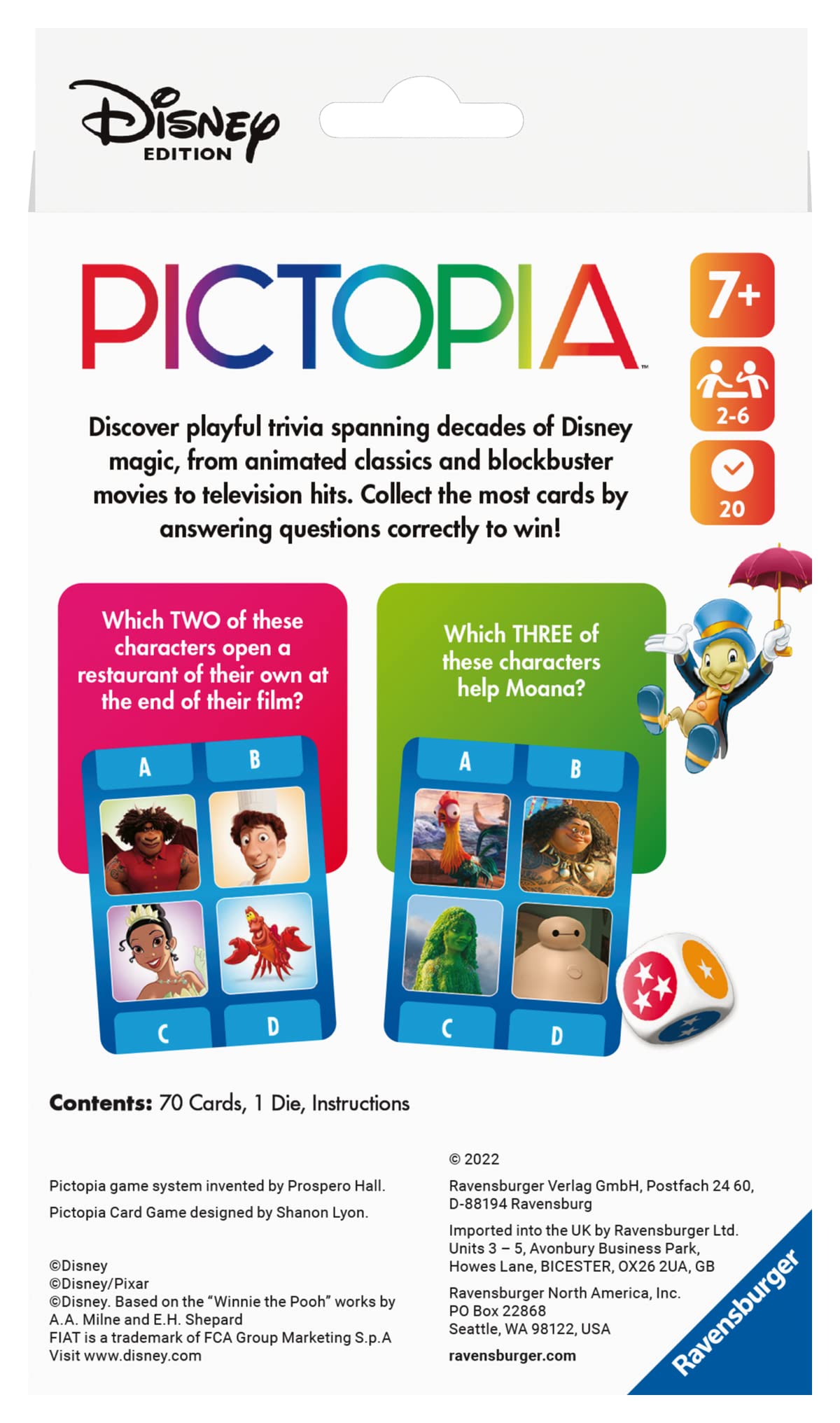 Foto 4 pulgar | Juego De Cartas Ravensburger Disney World Of Disney Pictopia - Venta Internacional.