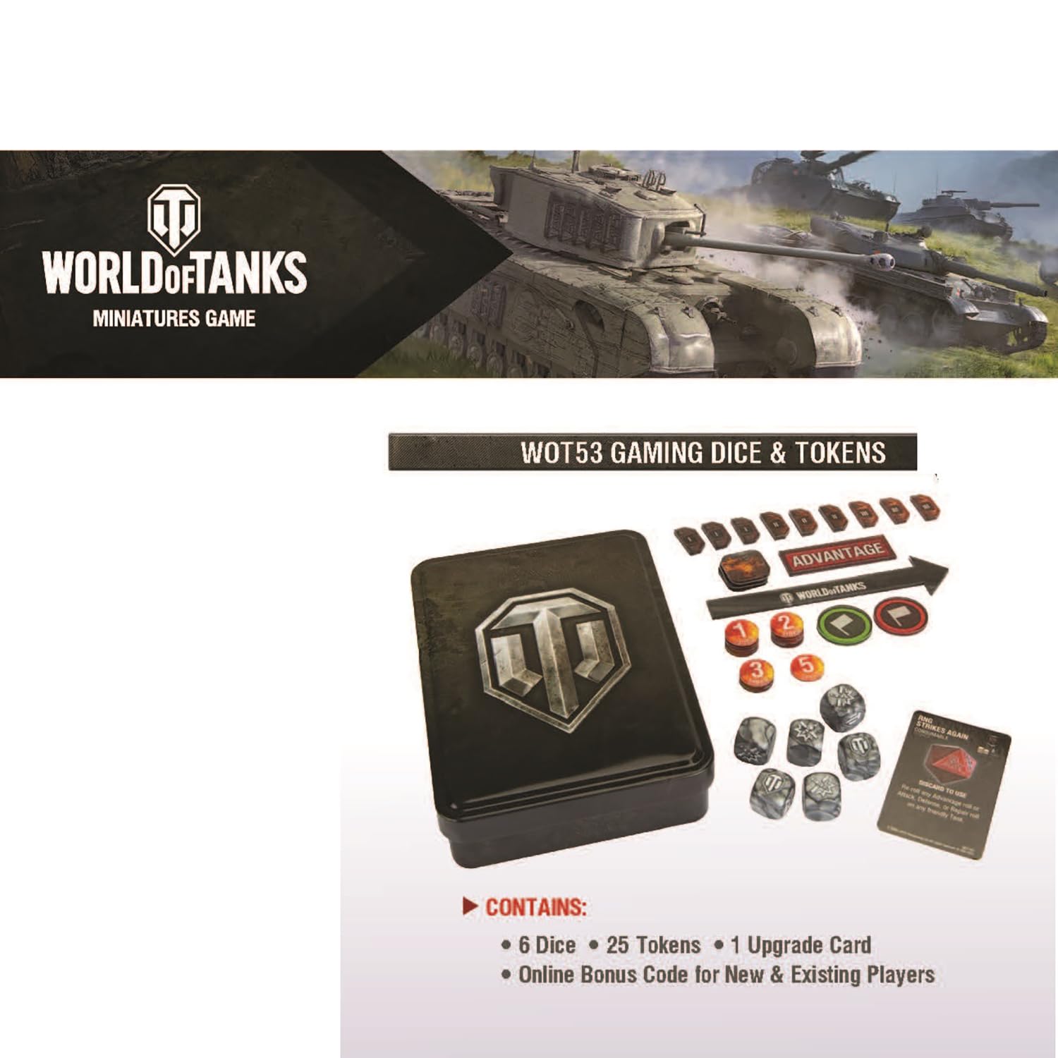 Foto 3 pulgar | Set De Juego Con Fichas Y Dados De World Of Tanks Con Lata Coleccionable - Venta Internacional.
