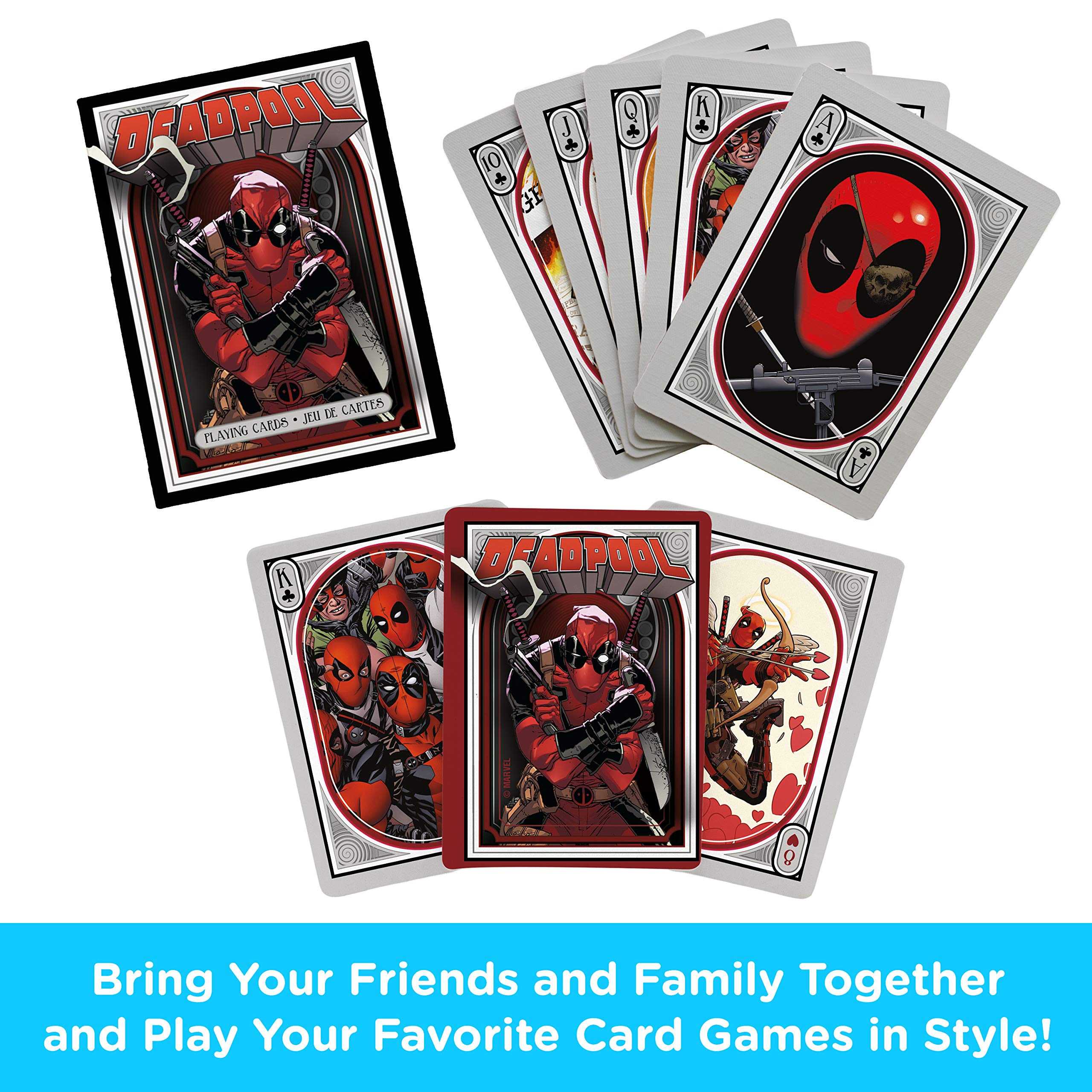 Foto 3 pulgar | Juego De Cartas Aquarius Con Temática De Póker De Marvel Deadpool - Venta Internacional.