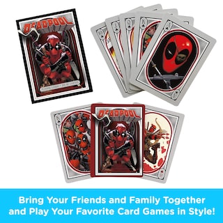 Foto 2 | Juego De Cartas Aquarius Con Temática De Póker De Marvel Deadpool - Venta Internacional.