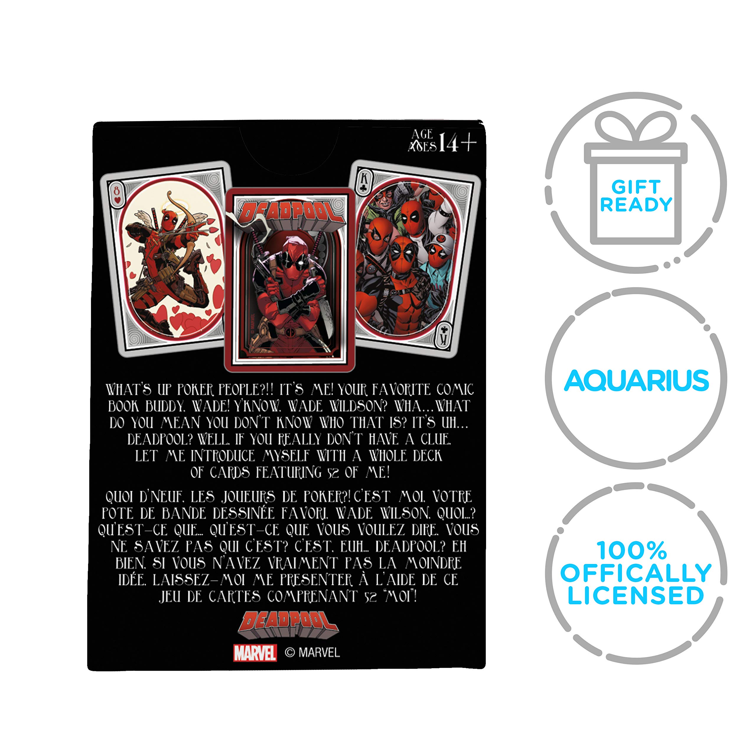 Foto 8 pulgar | Juego De Cartas Aquarius Con Temática De Póker De Marvel Deadpool - Venta Internacional.