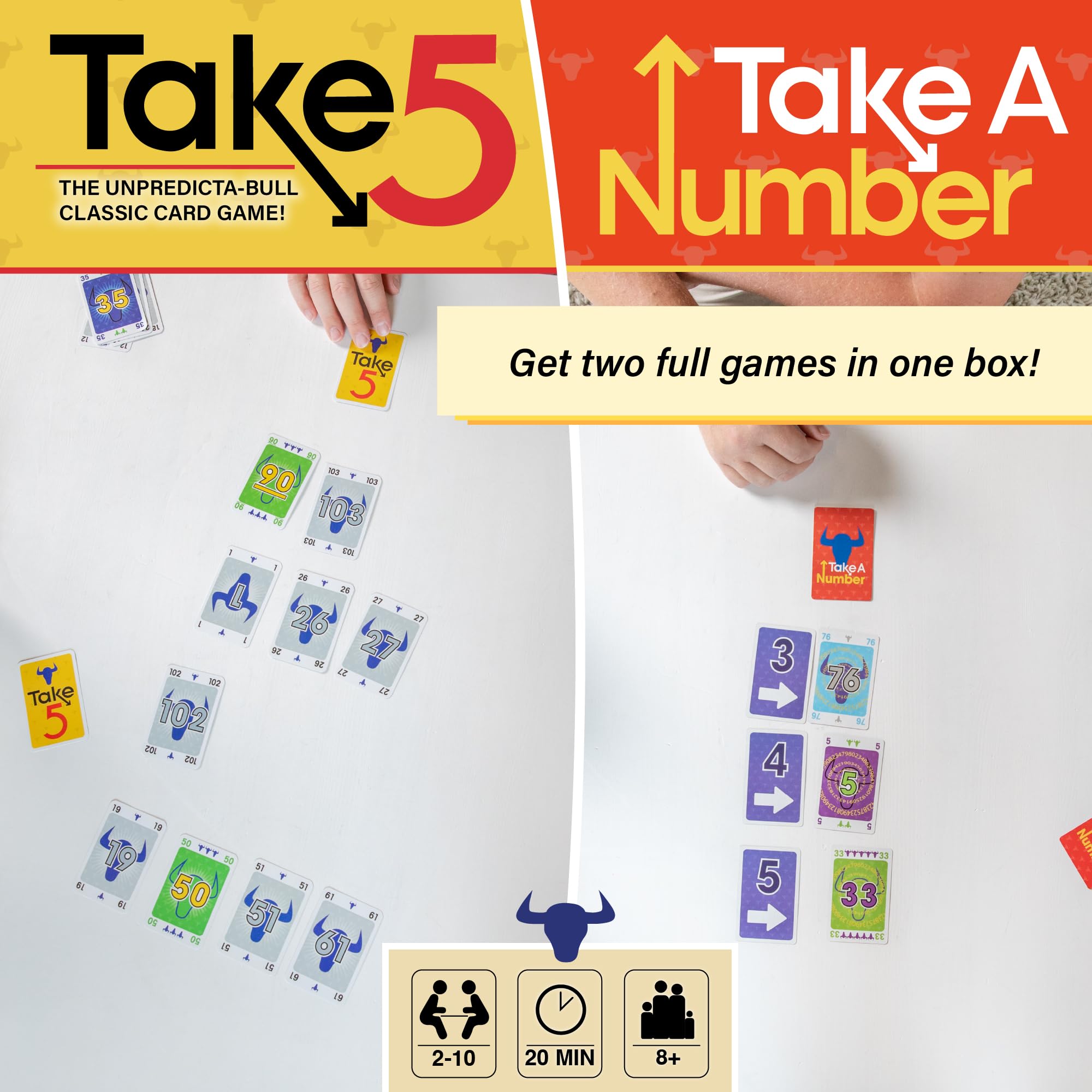 Foto 3 pulgar | Juego De Cartas Amigo Games Take 5 & Take A Number Para Niños Mayores De 8 Años - Venta Internacional.