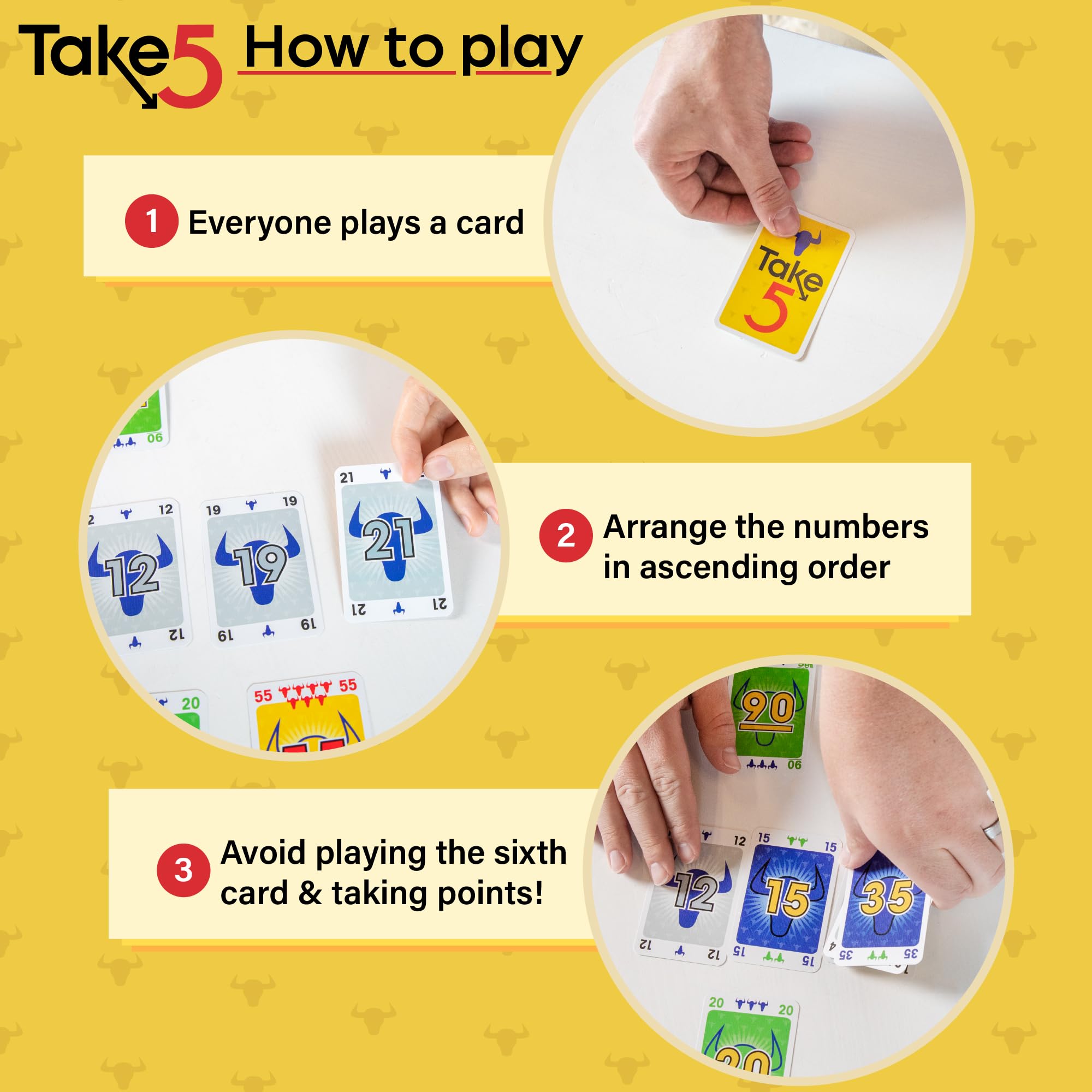 Foto 4 pulgar | Juego De Cartas Amigo Games Take 5 & Take A Number Para Niños Mayores De 8 Años - Venta Internacional.