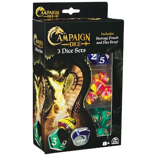 Foto 1 | Set De Dados Campaign Polyhedron Con Bolsa De Almacenamiento Y Bandeja Para Dados - Venta Internacional.