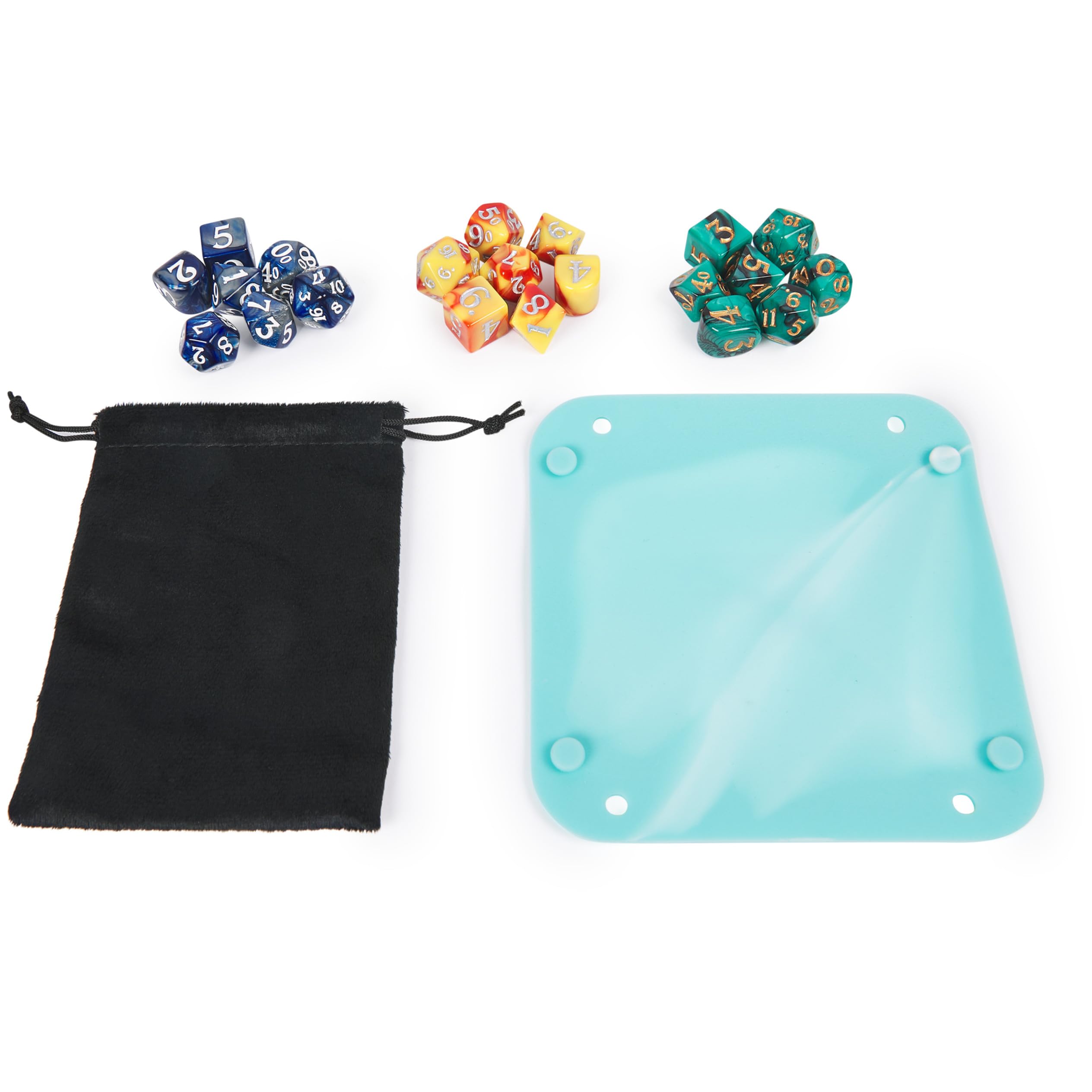 Foto 5 pulgar | Set De Dados Campaign Polyhedron Con Bolsa De Almacenamiento Y Bandeja Para Dados - Venta Internacional.