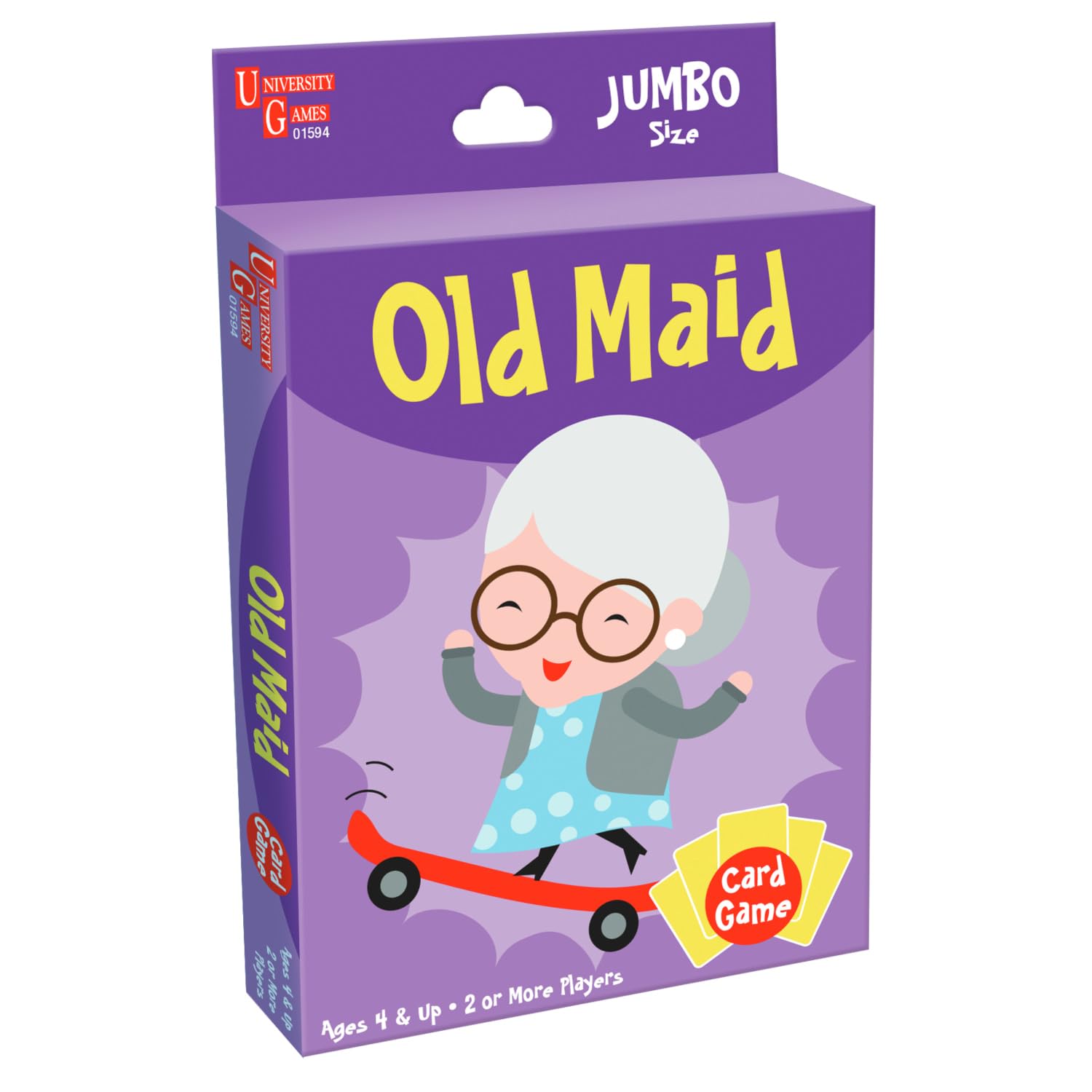 Juego De Cartas University Games Old Maid Jumbo Size Kids 4+ - Venta Internacional.