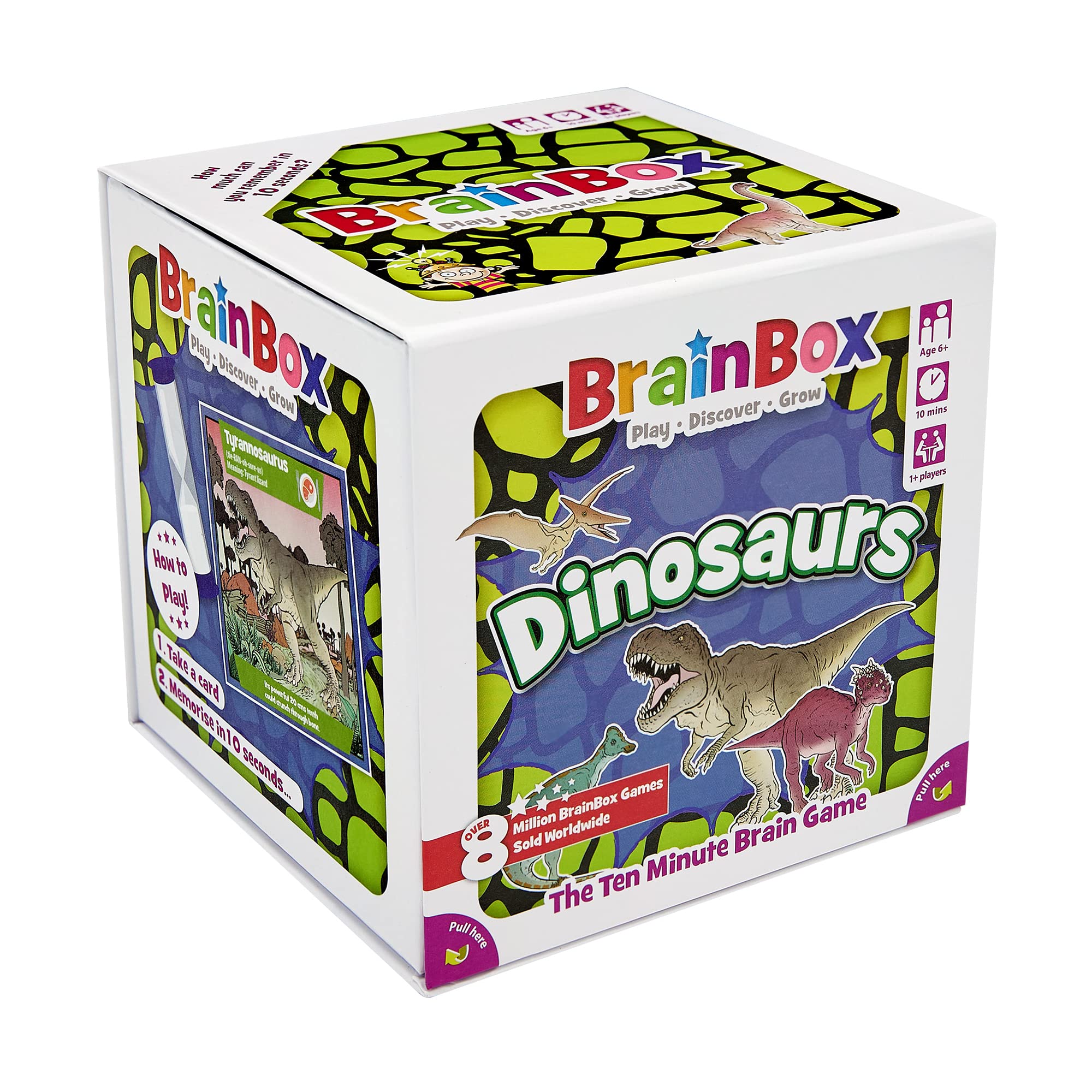 Foto 2 pulgar | Juego De Cartas Brainbox Dinosaurs Memory & Observation Para Mayores De 8 Años - Venta Internacional.