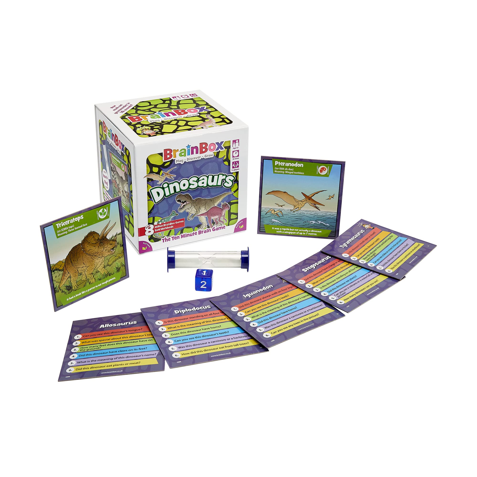 Foto 3 pulgar | Juego De Cartas Brainbox Dinosaurs Memory & Observation Para Mayores De 8 Años - Venta Internacional.
