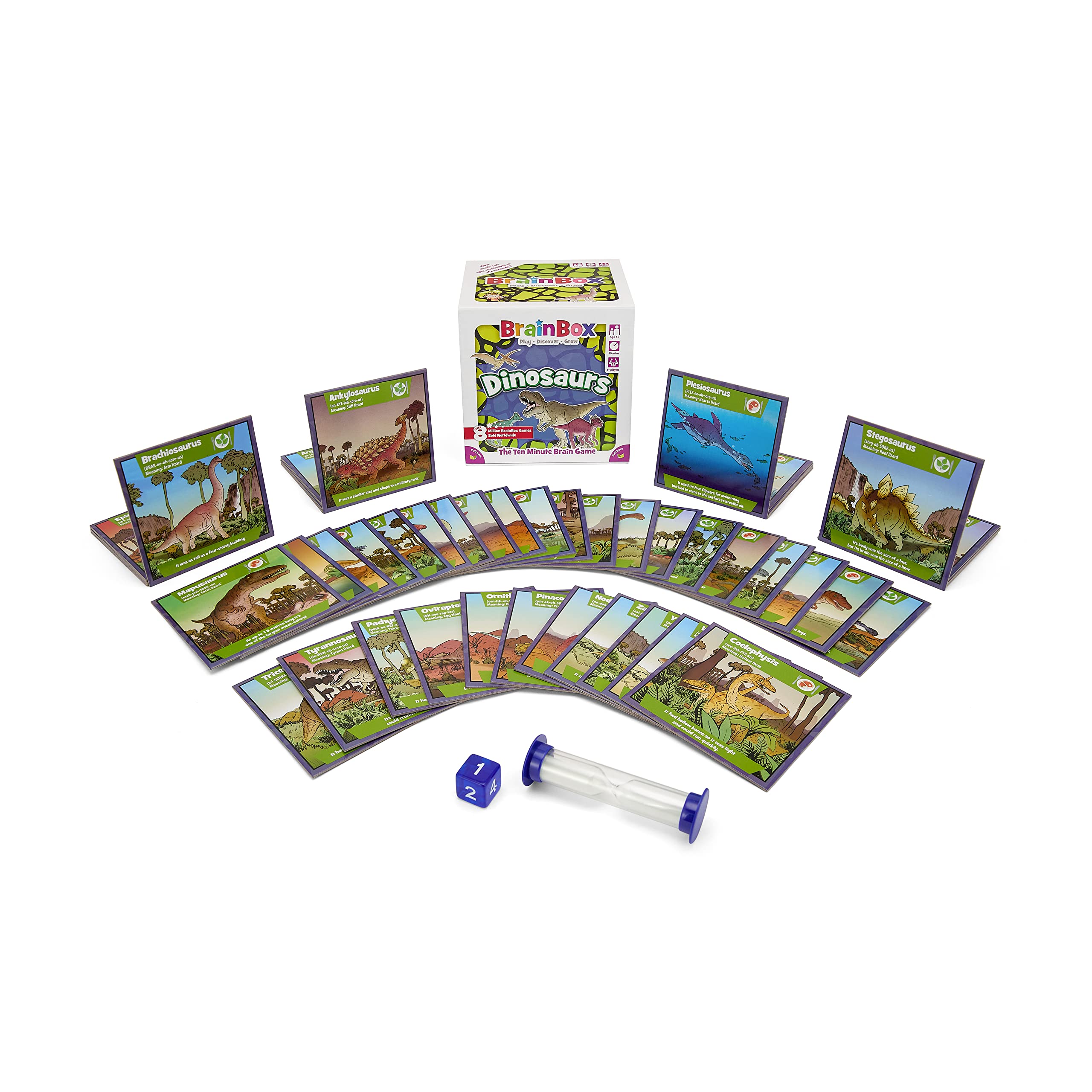 Foto 5 pulgar | Juego De Cartas Brainbox Dinosaurs Memory & Observation Para Mayores De 8 Años - Venta Internacional.