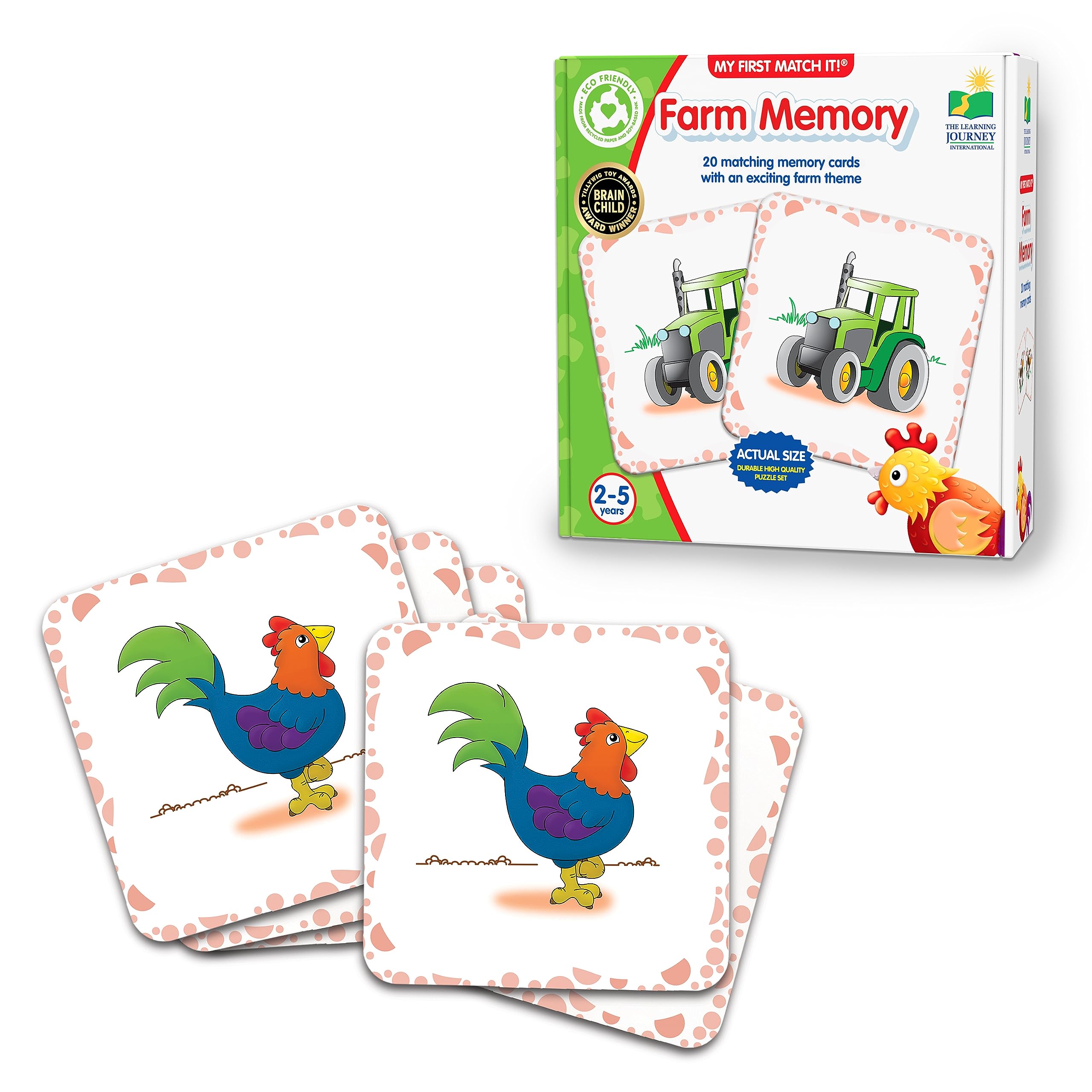 Juego De Memoria The Learning Journey My First Farm, 20 Cartas - Venta Internacional.