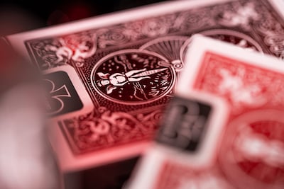Foto 6 | Juego De Cartas Para Bicicleta Metalluxe, Color Rojo, Embalaje Premium - Venta Internacional.