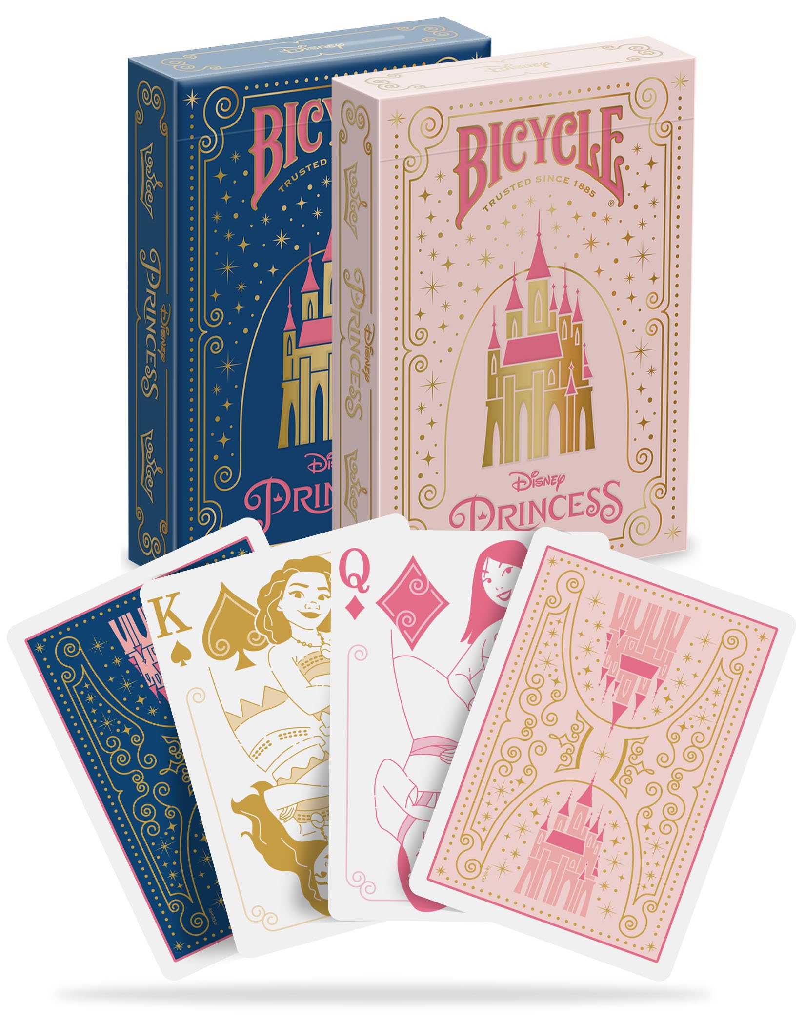 Foto 4 pulgar | Bicicleta De Juego De Cartas Inspirada En Las Princesas De Disney, Rosa/azul - Venta Internacional.