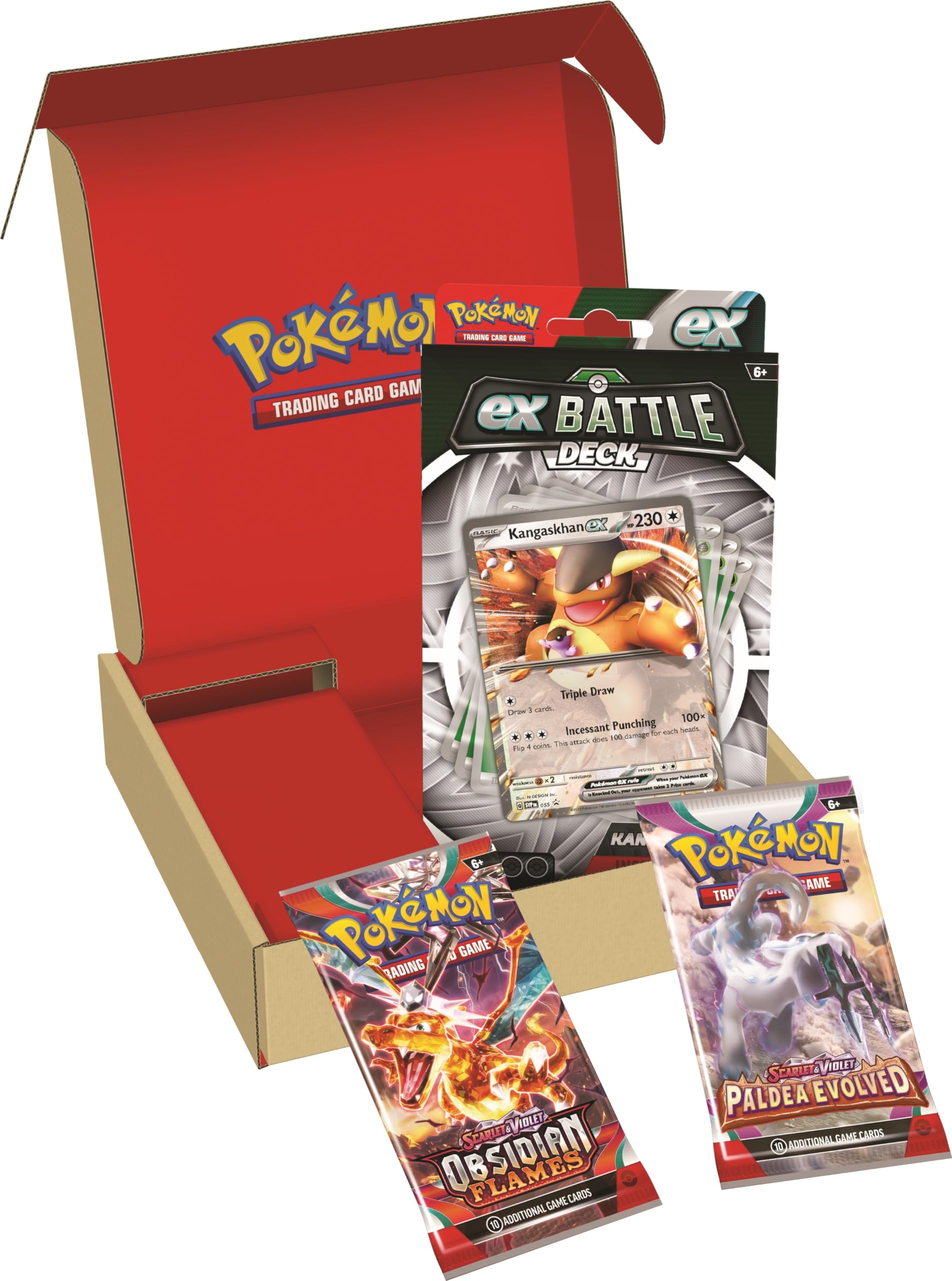 Foto 2 pulgar | Paquete De Mazo De Batalla Pokémon Tcg Kangaskhan Ex Con 2 Potenciadores - Venta Internacional.