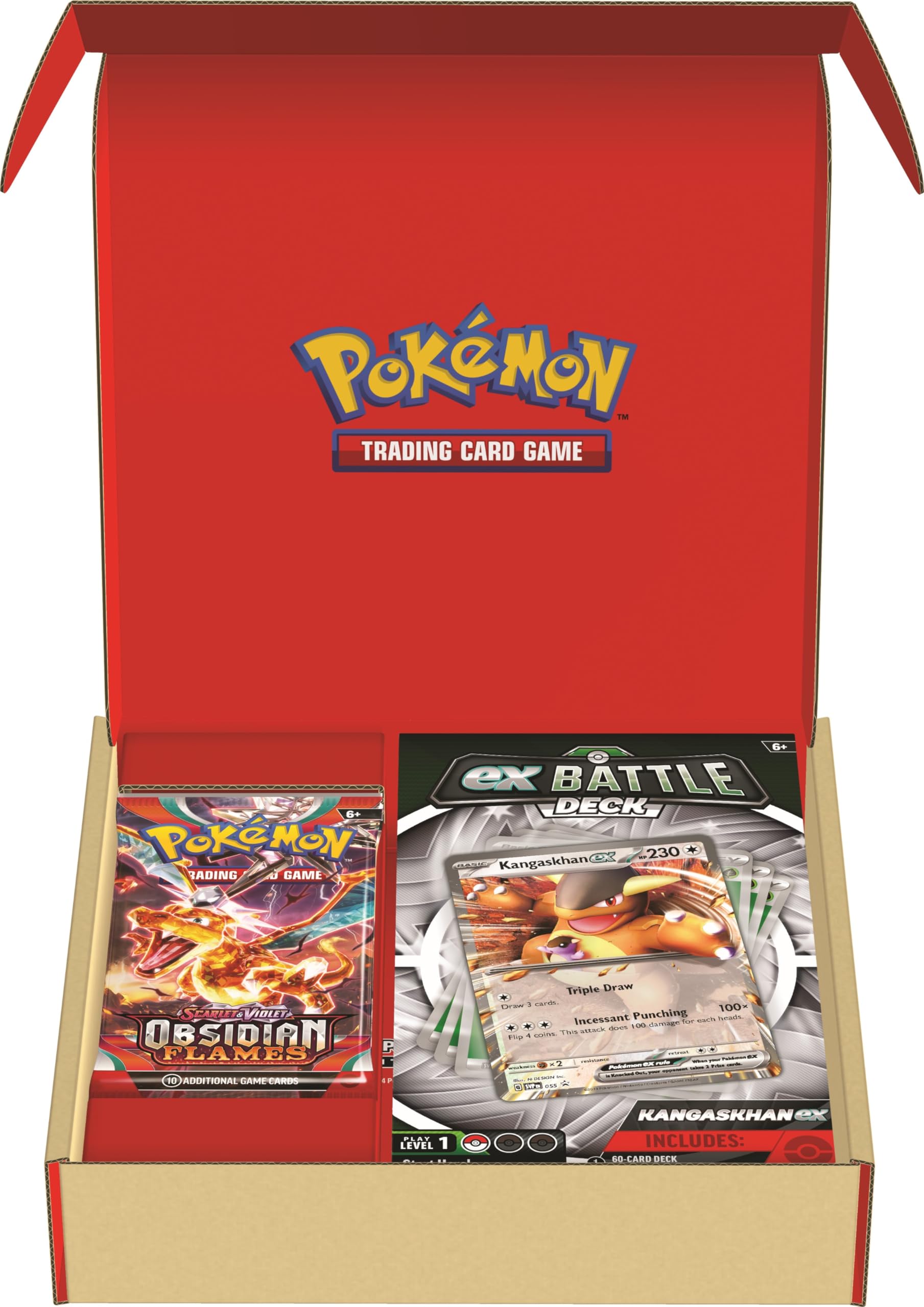 Foto 3 pulgar | Paquete De Mazo De Batalla Pokémon Tcg Kangaskhan Ex Con 2 Potenciadores - Venta Internacional.