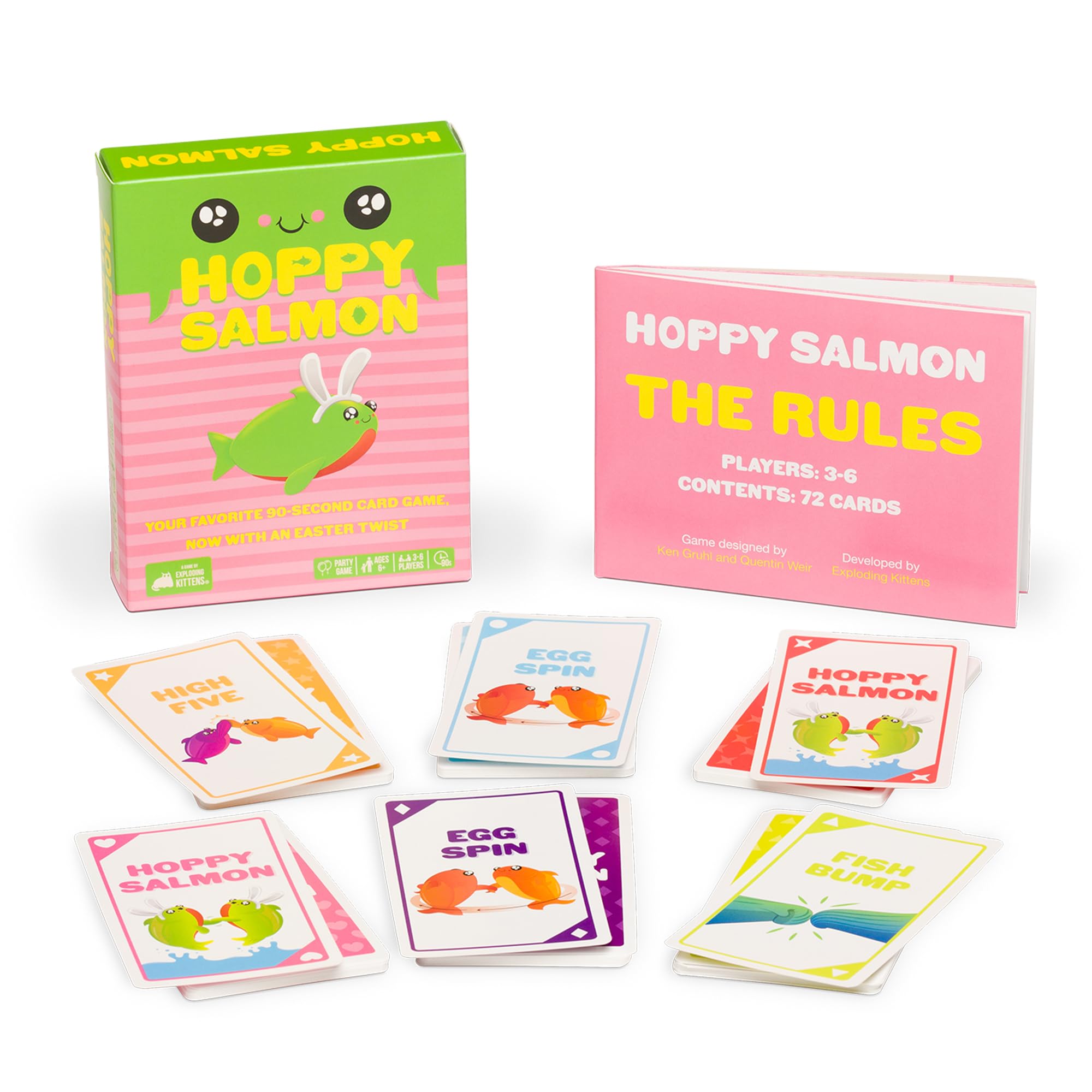 Foto 2 | Juego De Cartas Exploding Kittens Hoppy Salmon Para 3 A 8 Jugadores De Más De 6 Años - Venta Internacional.
