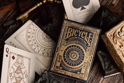 Foto 5 | Juego De Cartas Para Bicicleta Cypher Premium, Negro Con Lámina Dorada - Venta Internacional.