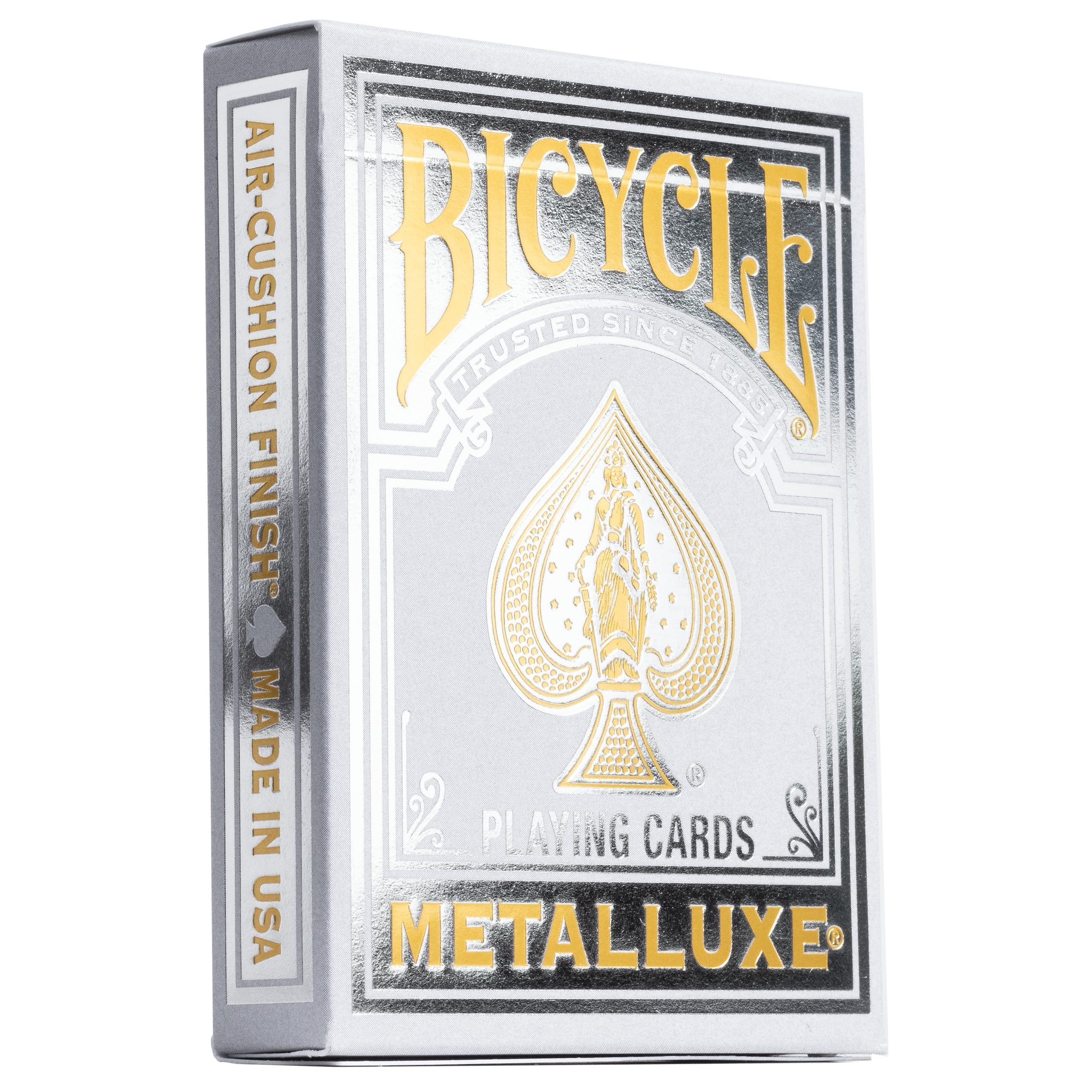 Foto 2 pulgar | Juego De Cartas Para Bicicleta Metalluxe, Tamaño Póker Plateado - Venta Internacional.